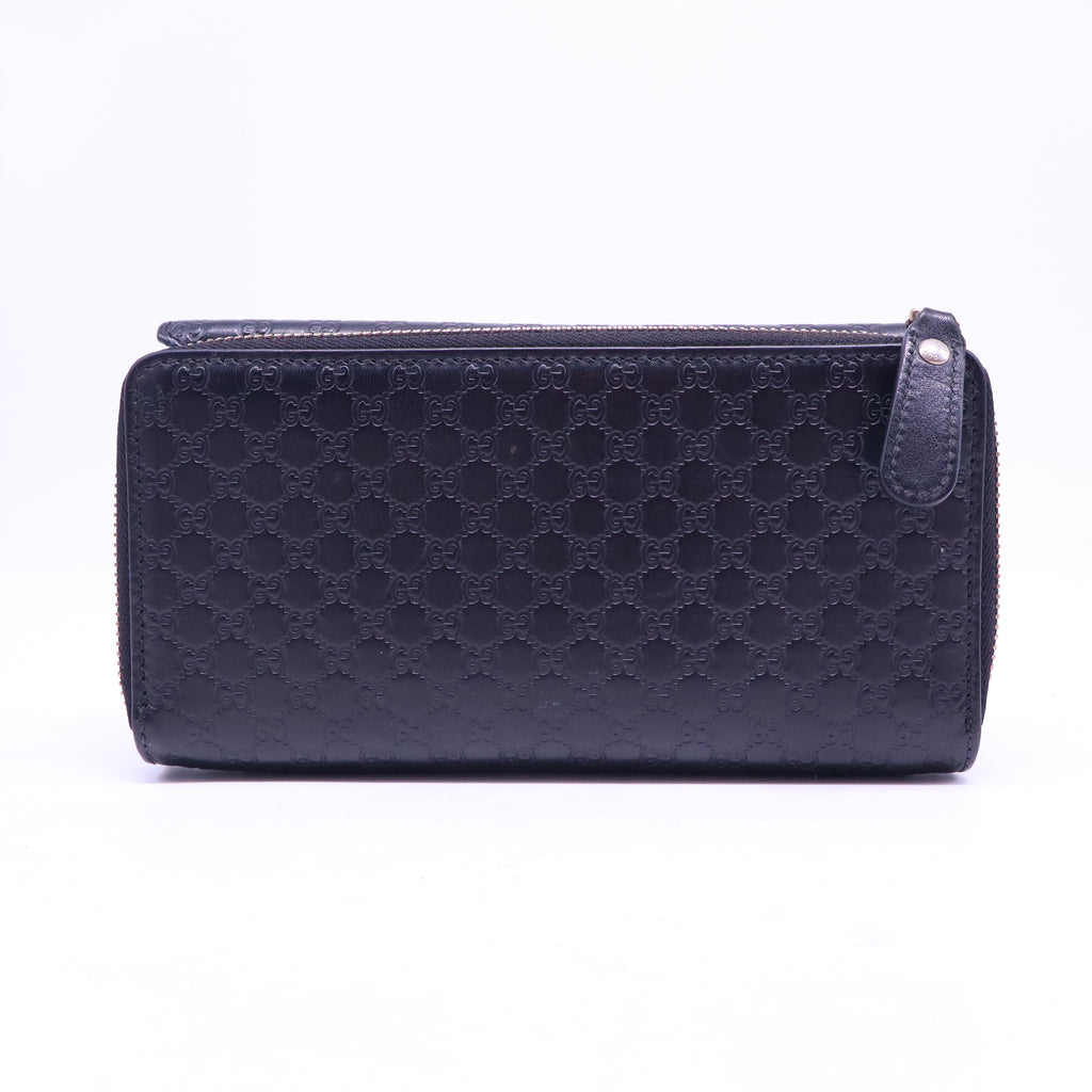Gucci Microguccissima Continental Flap Wallet Black Sold Out W20743