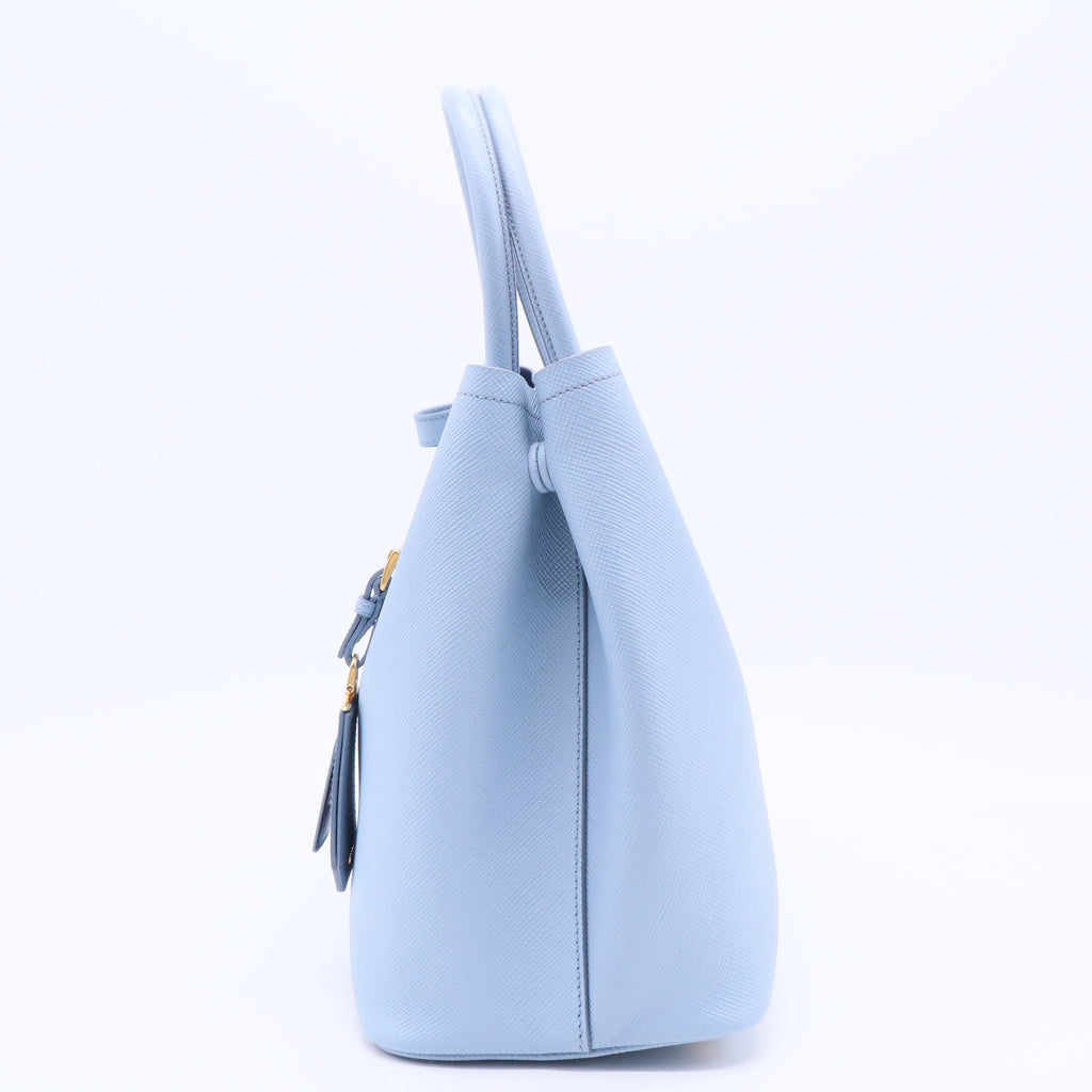 Saffiano Cuir Large Double Bag Astrale B20312