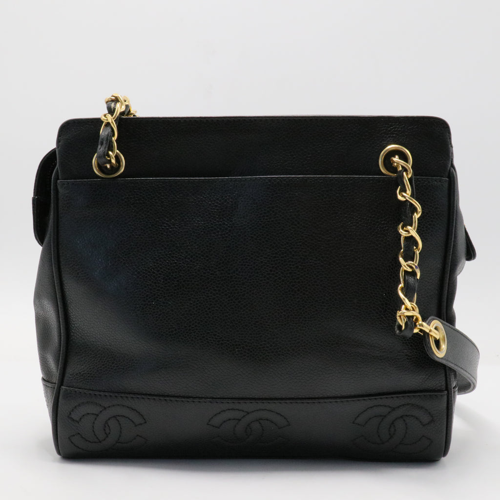 Triple CC Caviar Tote