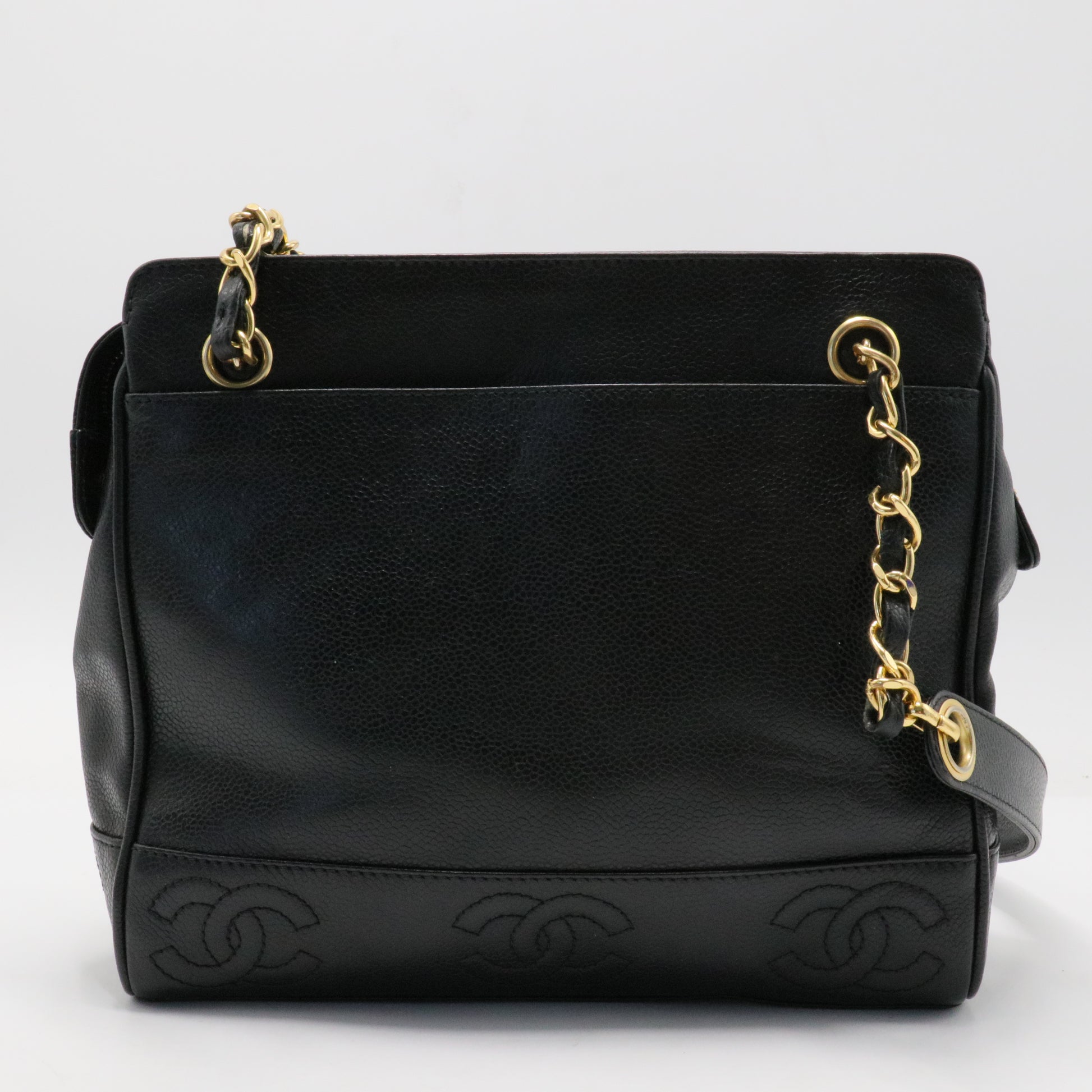 Triple CC Caviar Tote