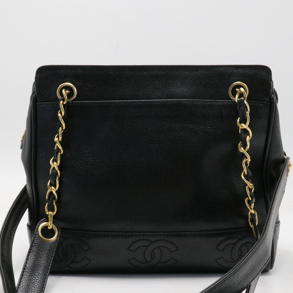 Triple CC Caviar Tote