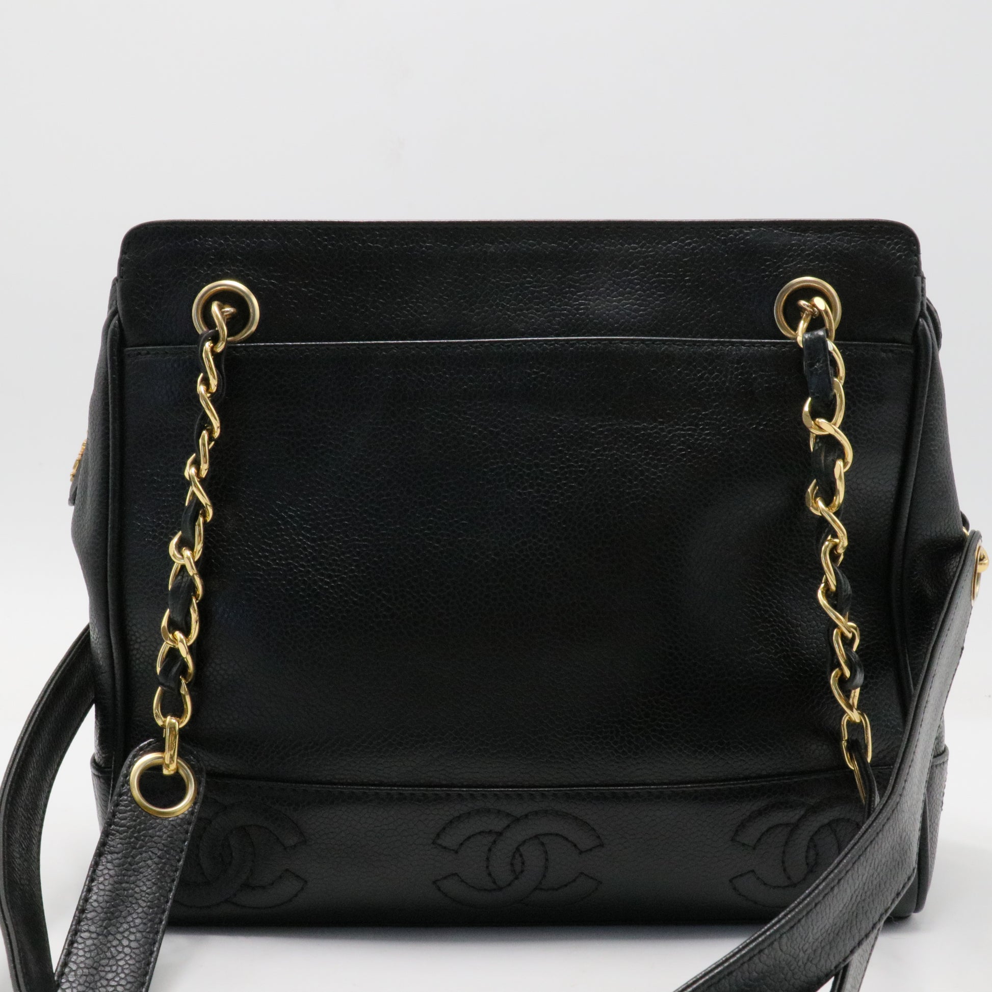 Triple CC Caviar Tote