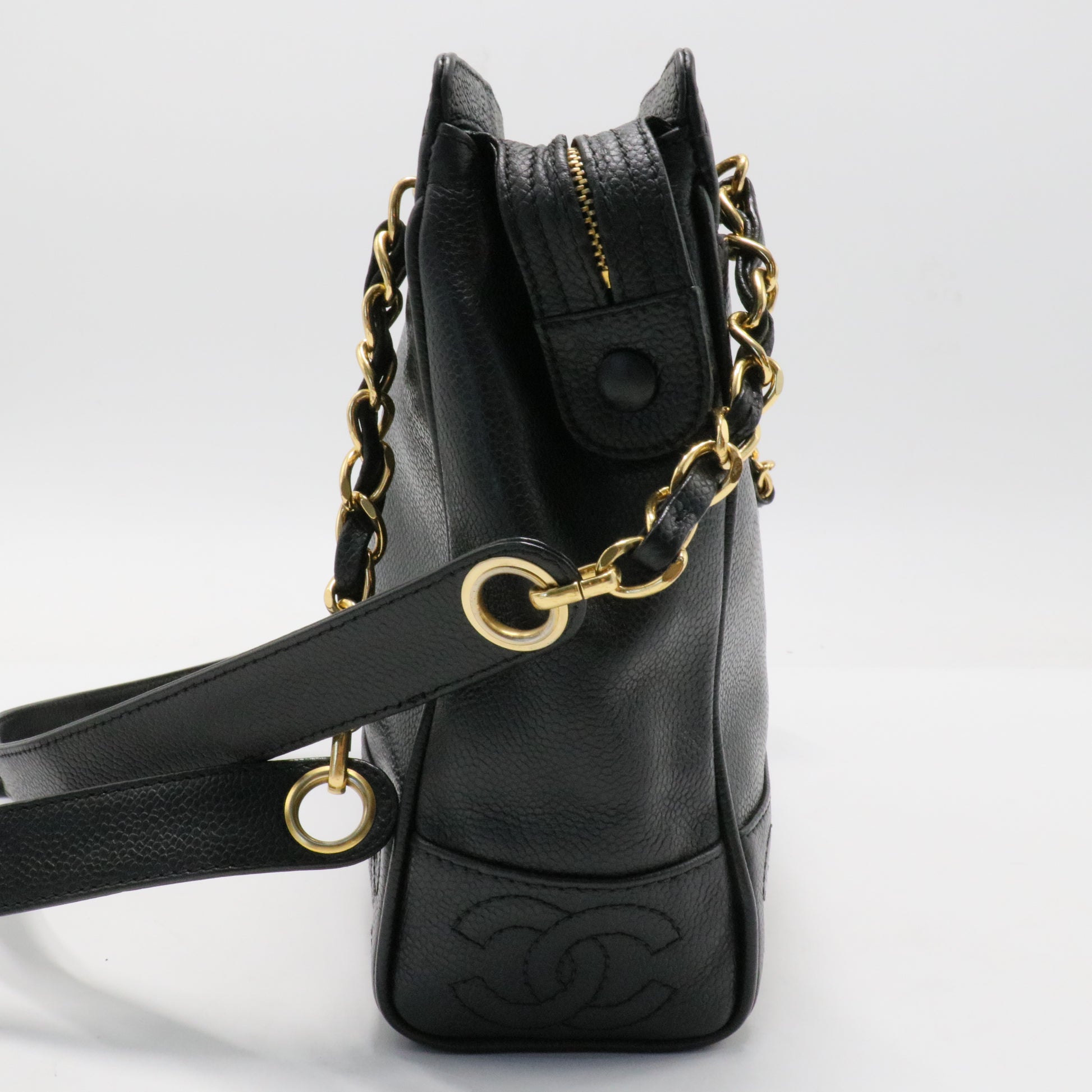 Triple CC Caviar Tote