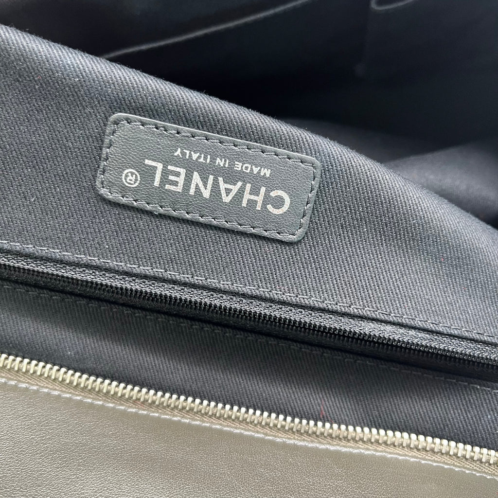 Iridescent Calfskin Quilted In The Mix Shopping Tote twins