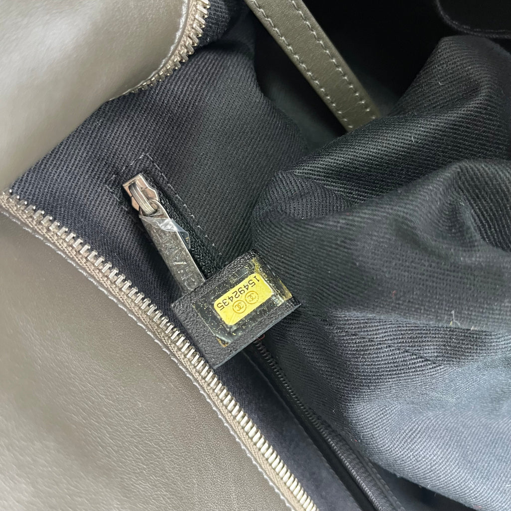 Iridescent Calfskin Quilted In The Mix Shopping Tote twins