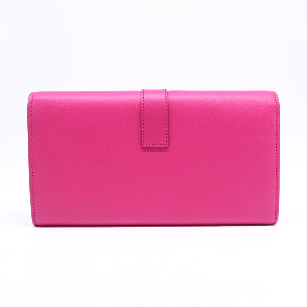 Pink Calfskin Leather Ligne Y Clutch Bag W20716