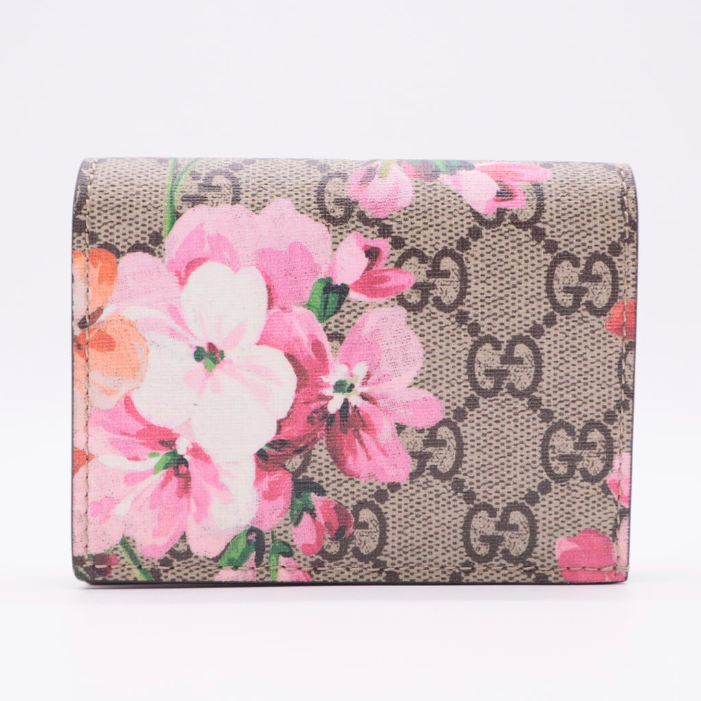 Supreme Monogram Blooms Card Case Wallet Beige Multicolor twins