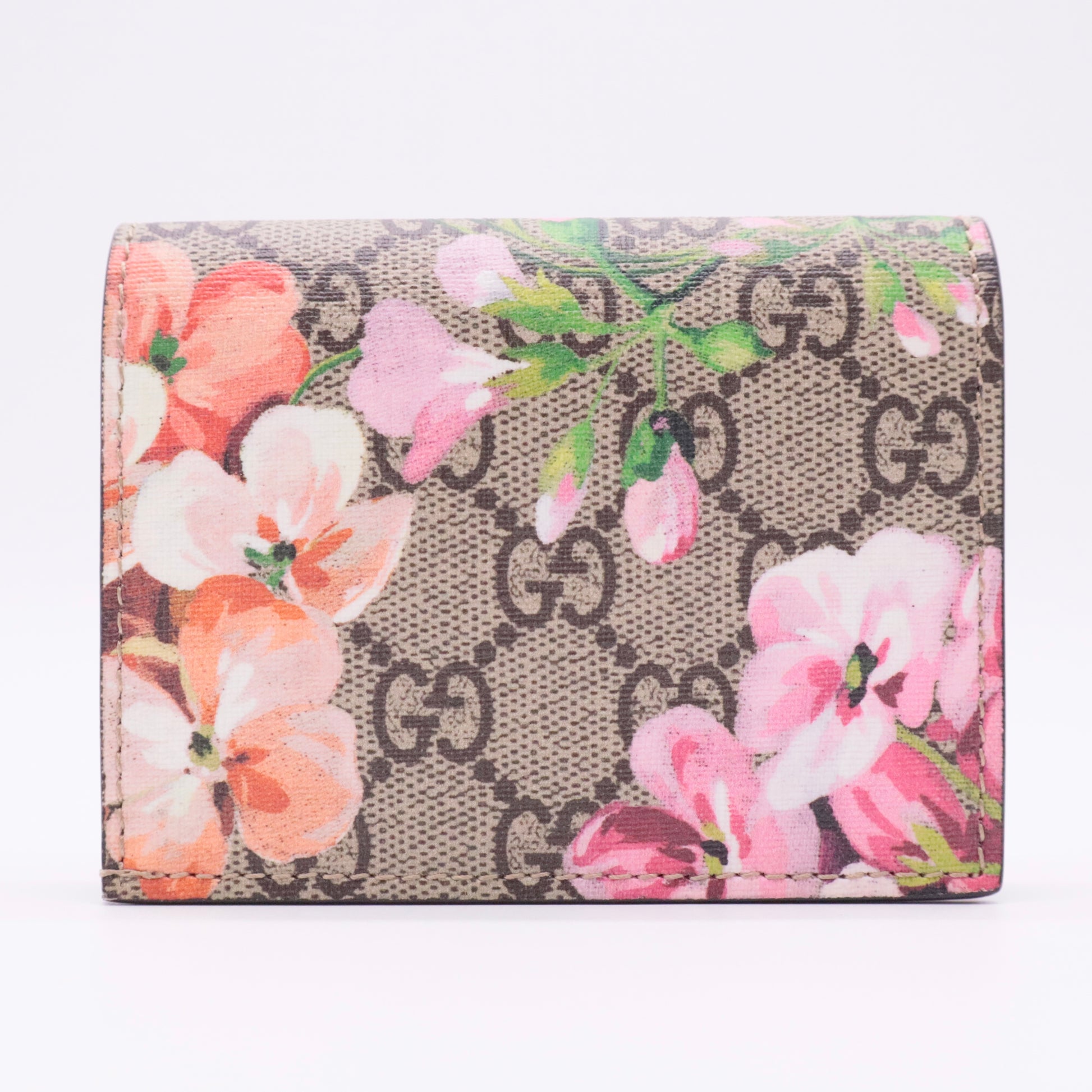 Supreme Monogram Blooms Card Case Wallet Beige Multicolor twins