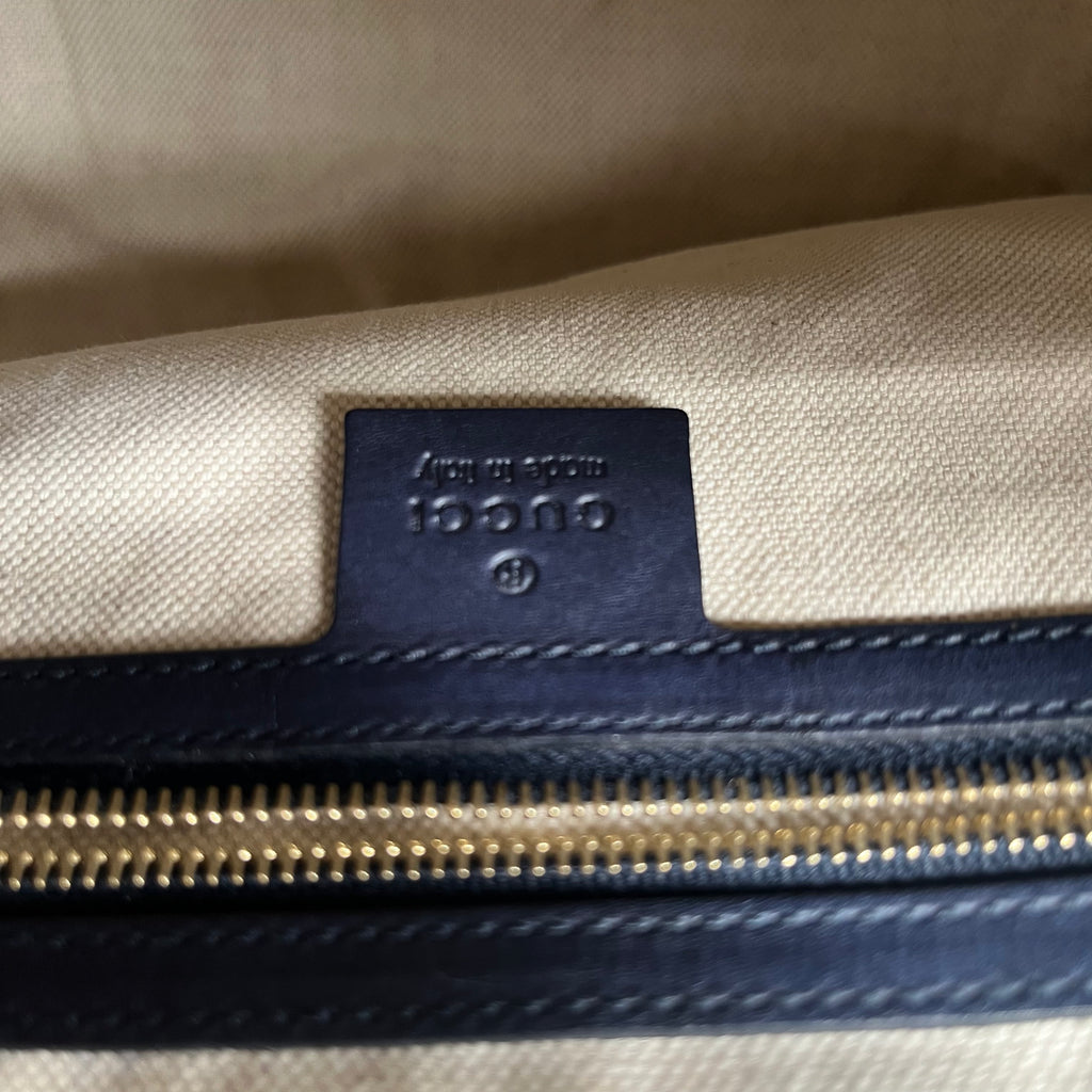 Vintage Web Boston Bag GG Canvas Medium twins