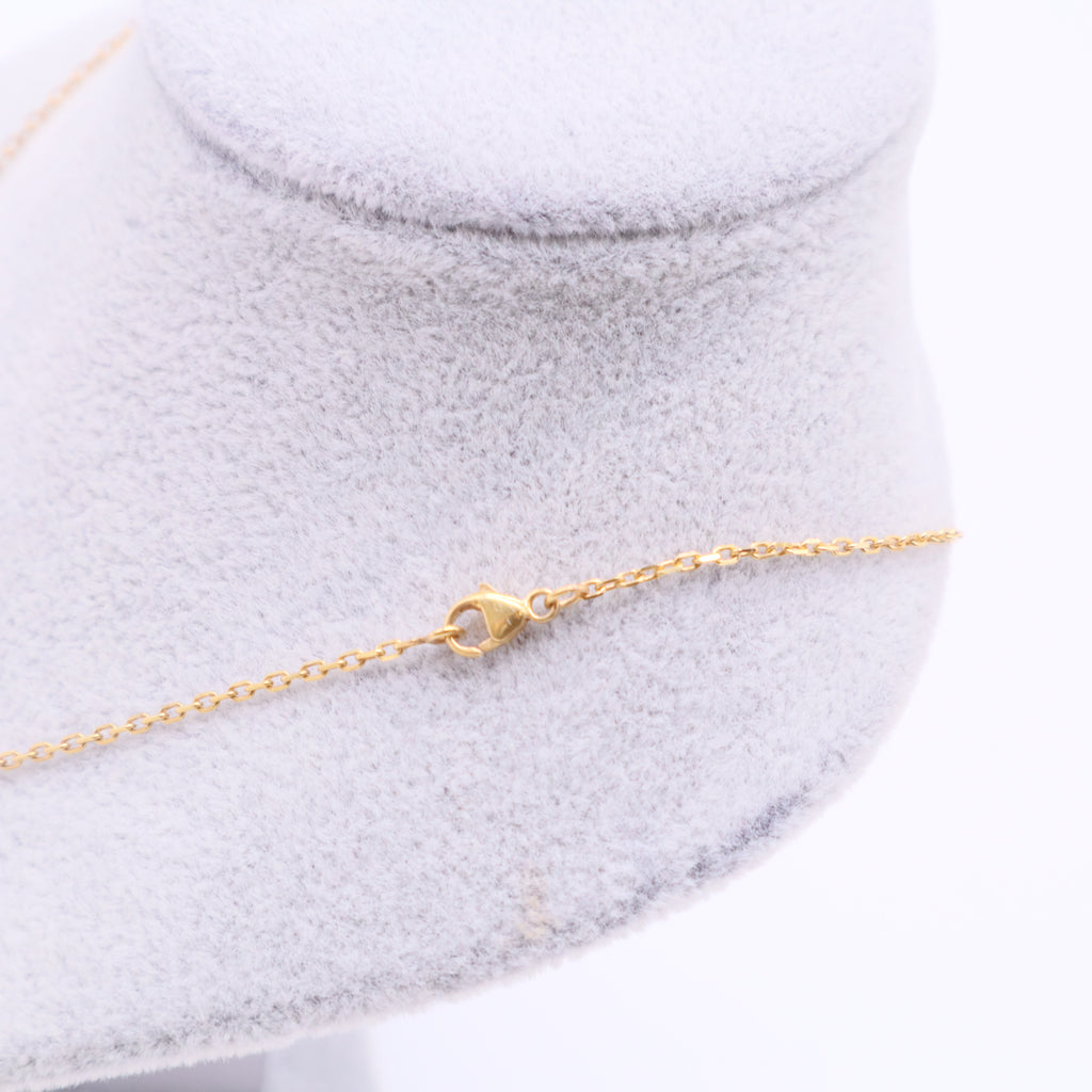 Rose Gold Lacquered Cage d'H Pendant Necklace Black