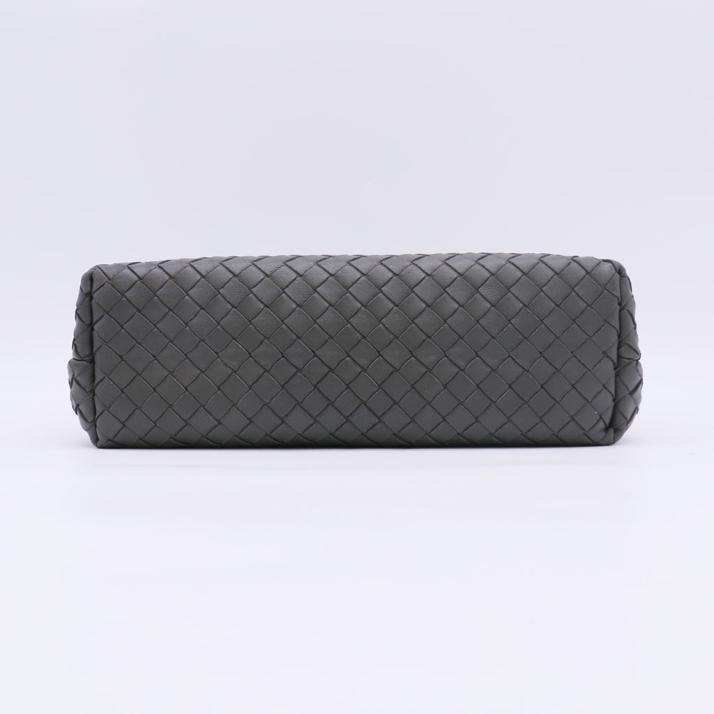 Dark Grey Intrecciato Leather Crossbody Bag B23523