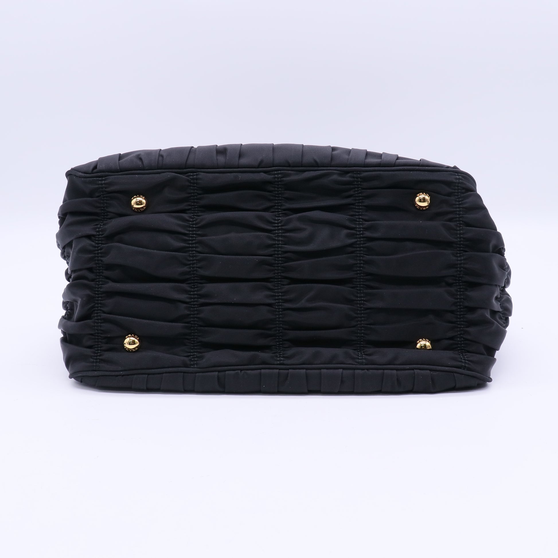 Black Tessuto Nylon Gauffre Tote Bag  B21139
