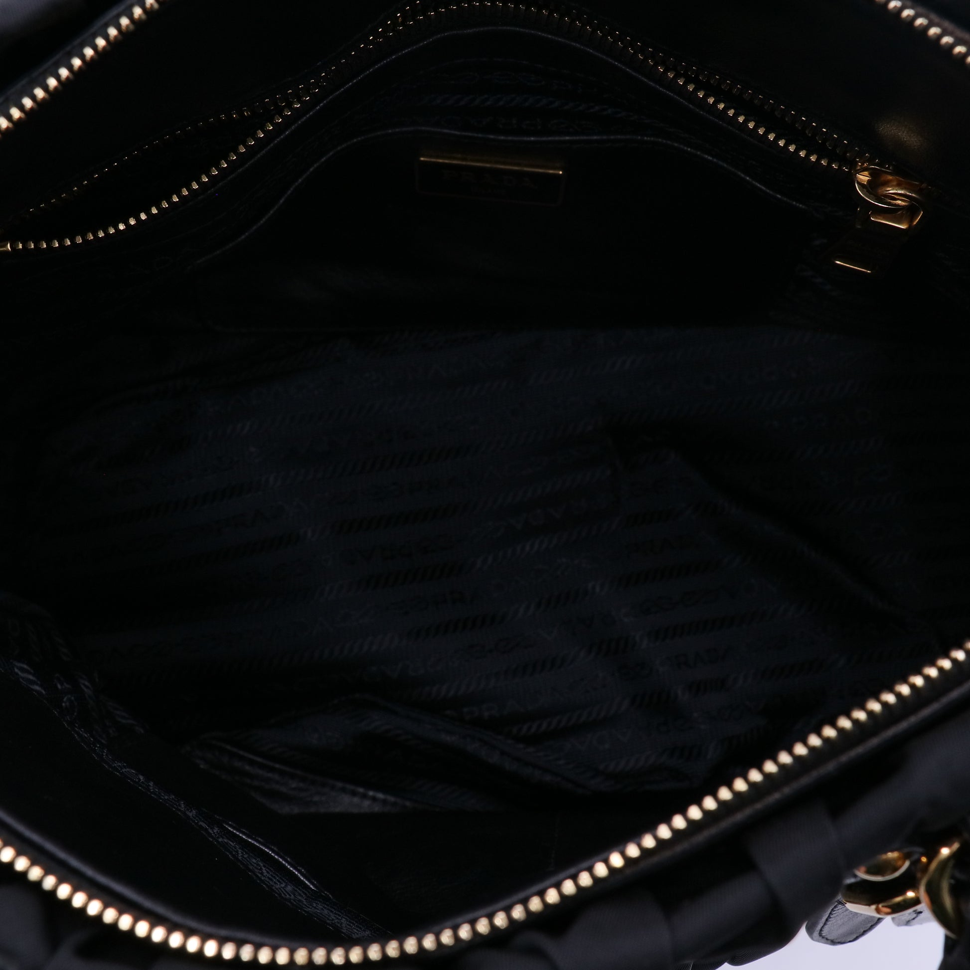 Black Tessuto Nylon Gauffre Tote Bag  B21139