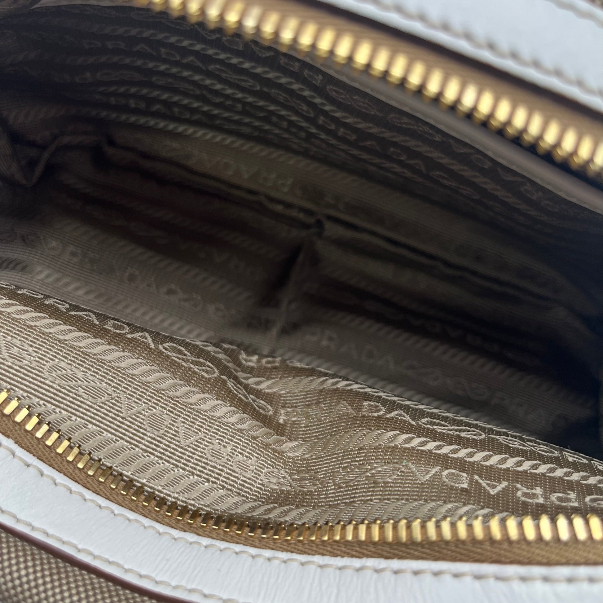Canapa Canvas Crossbody Bag White Light brown twins