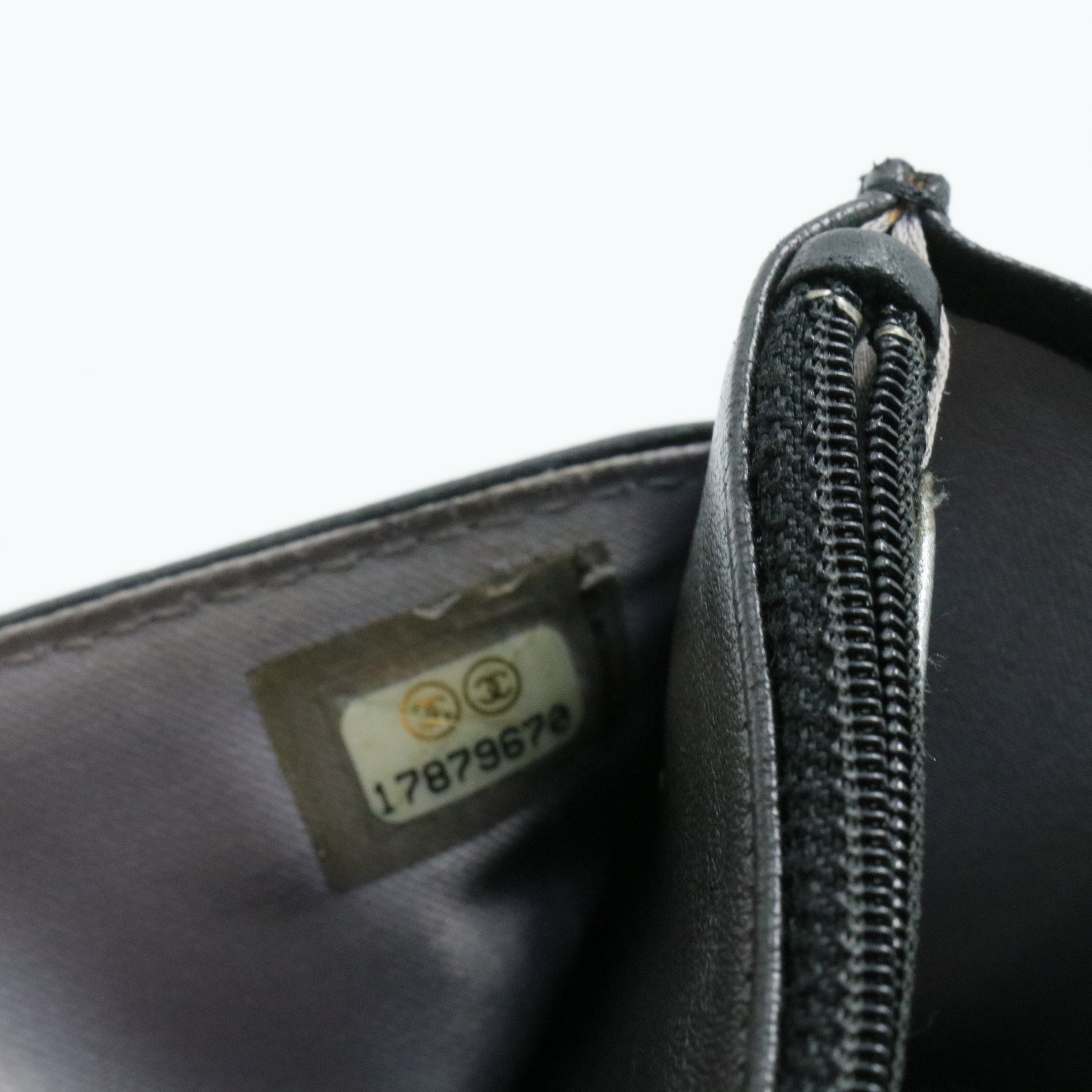 Black Camellia Lambskin Wallet On Chain gisel