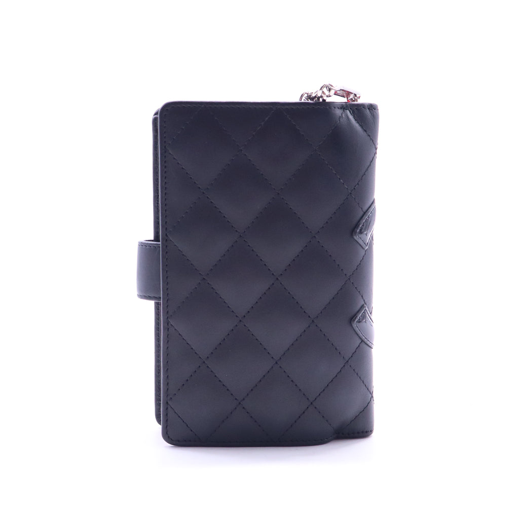 Chanel Calfskin Cambon Zipped Pocket Wallet Black W20943