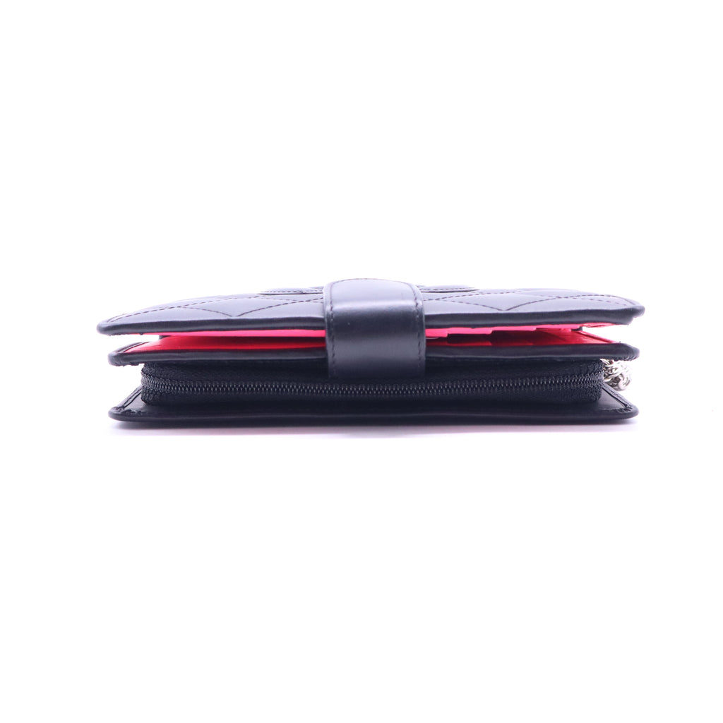 Chanel Calfskin Cambon Zipped Pocket Wallet Black W20943