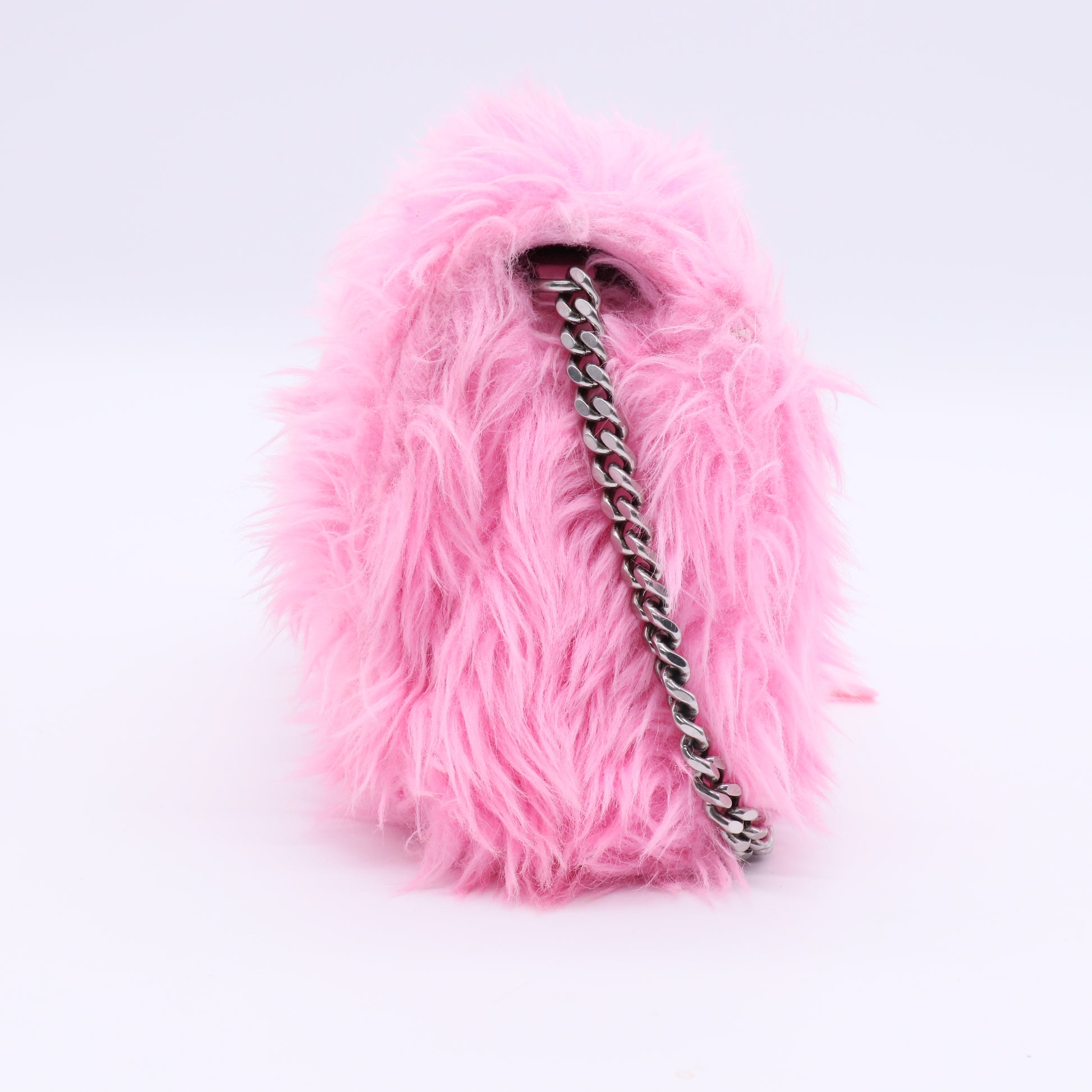 Faux Fur Small Downtown Shoulder Bag Pink Twins