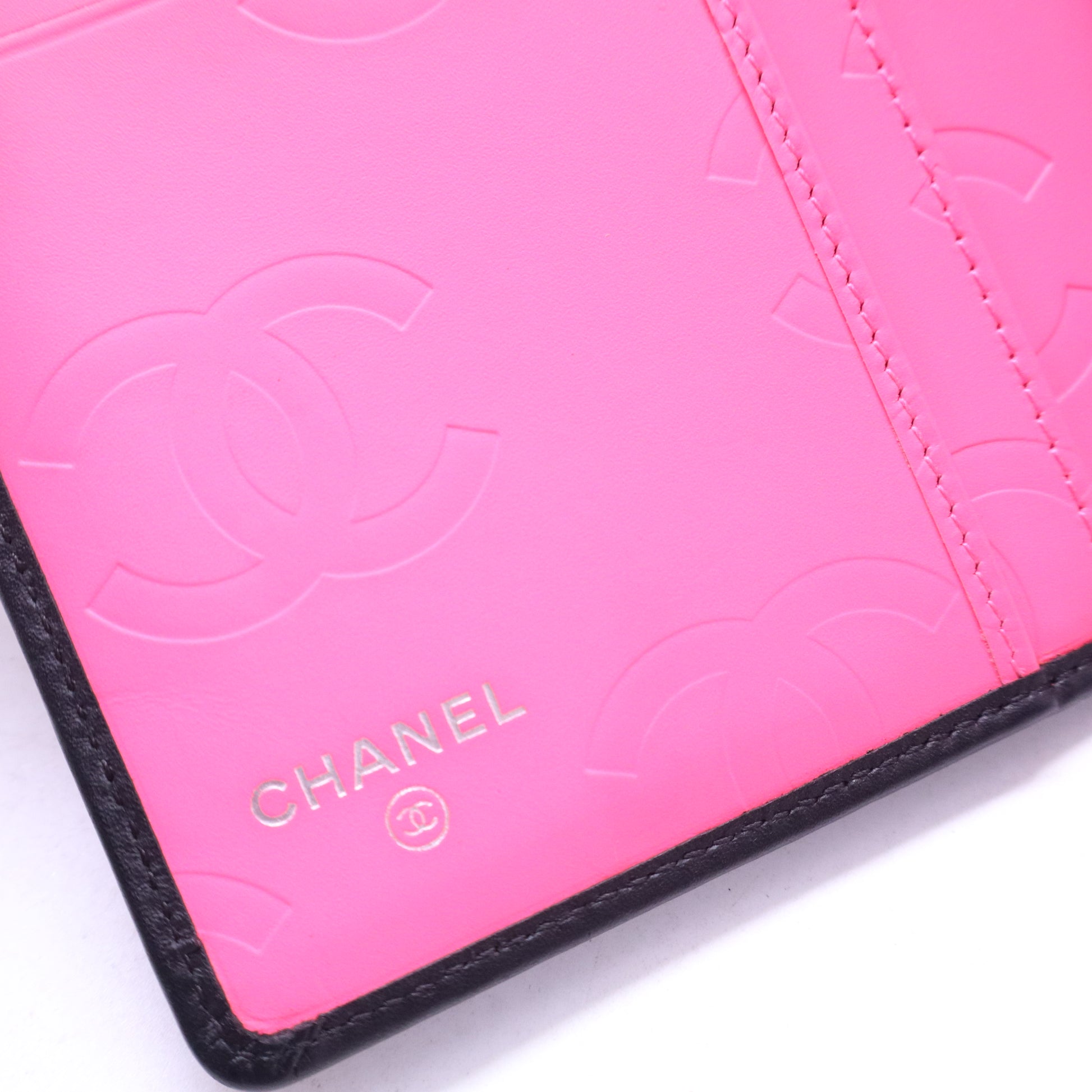 Chanel Calfskin Cambon Zipped Pocket Wallet Black W20943