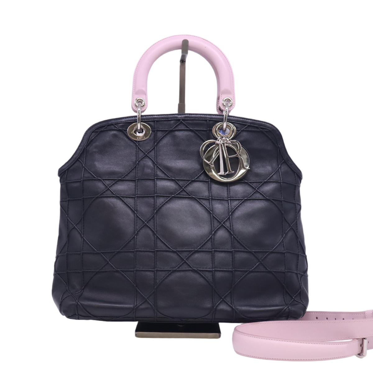 Granville Satchel Cannage Quilt Leather Medium Twins B24136