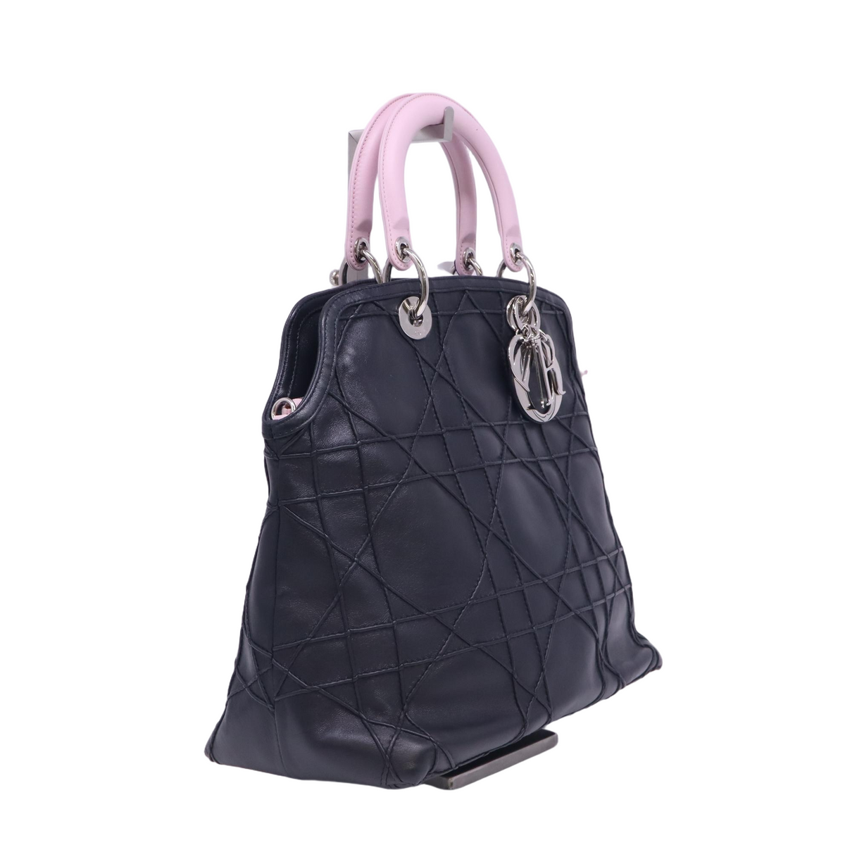 Granville Satchel Cannage Quilt Leather Medium Twins B24136