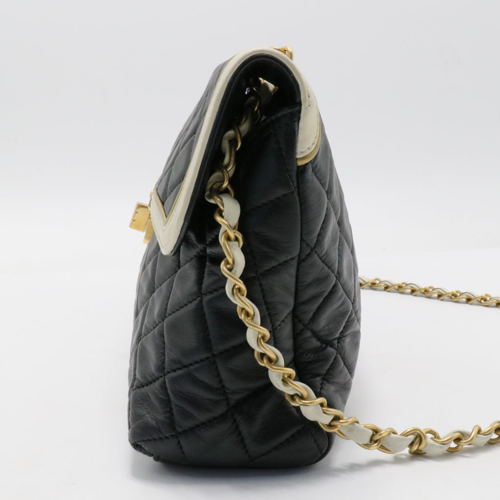 Lambskin Quilted Mademoiselle East West Flap