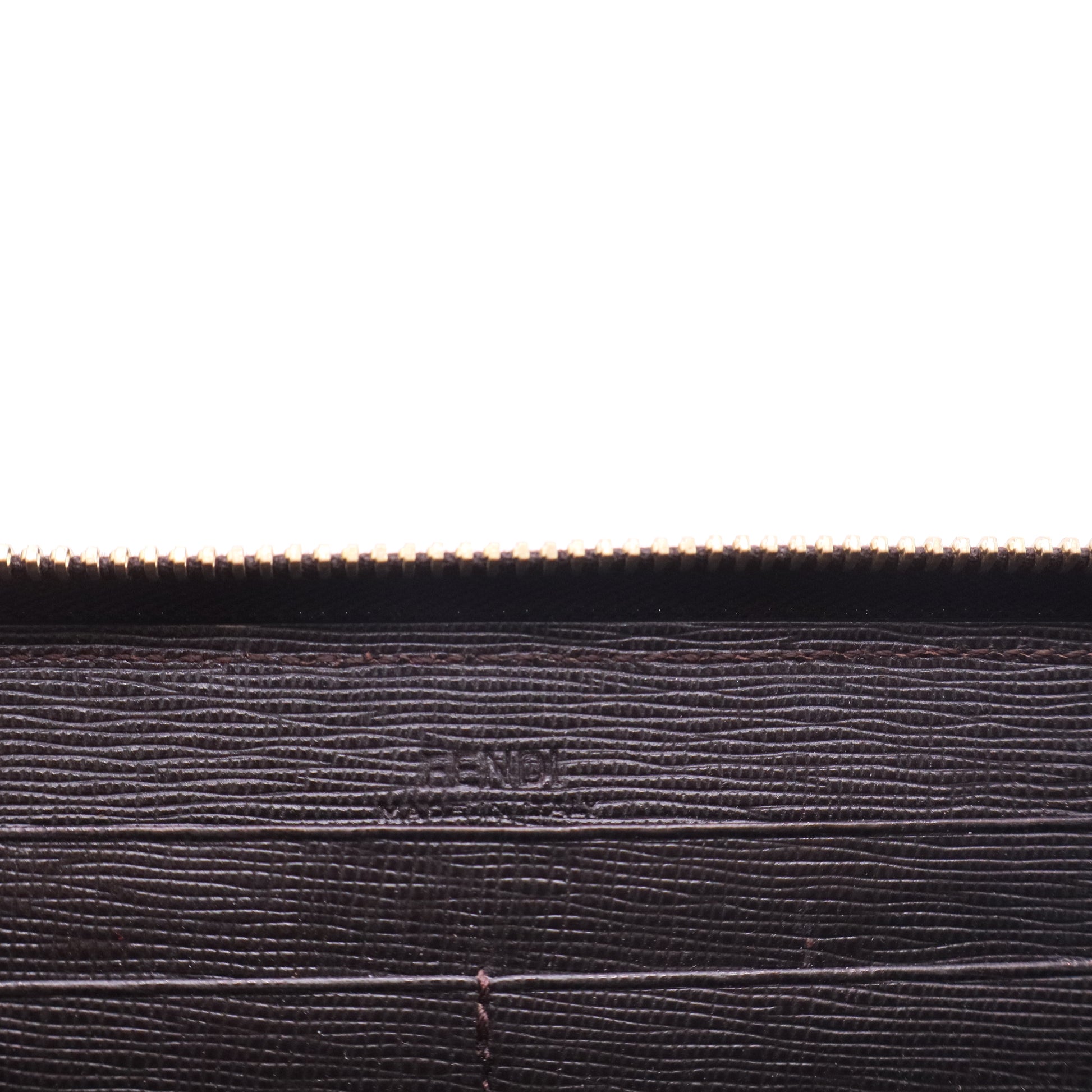 Zucca Spalmati Vitello Elite Zip Around Wallet Tobacco Ebano