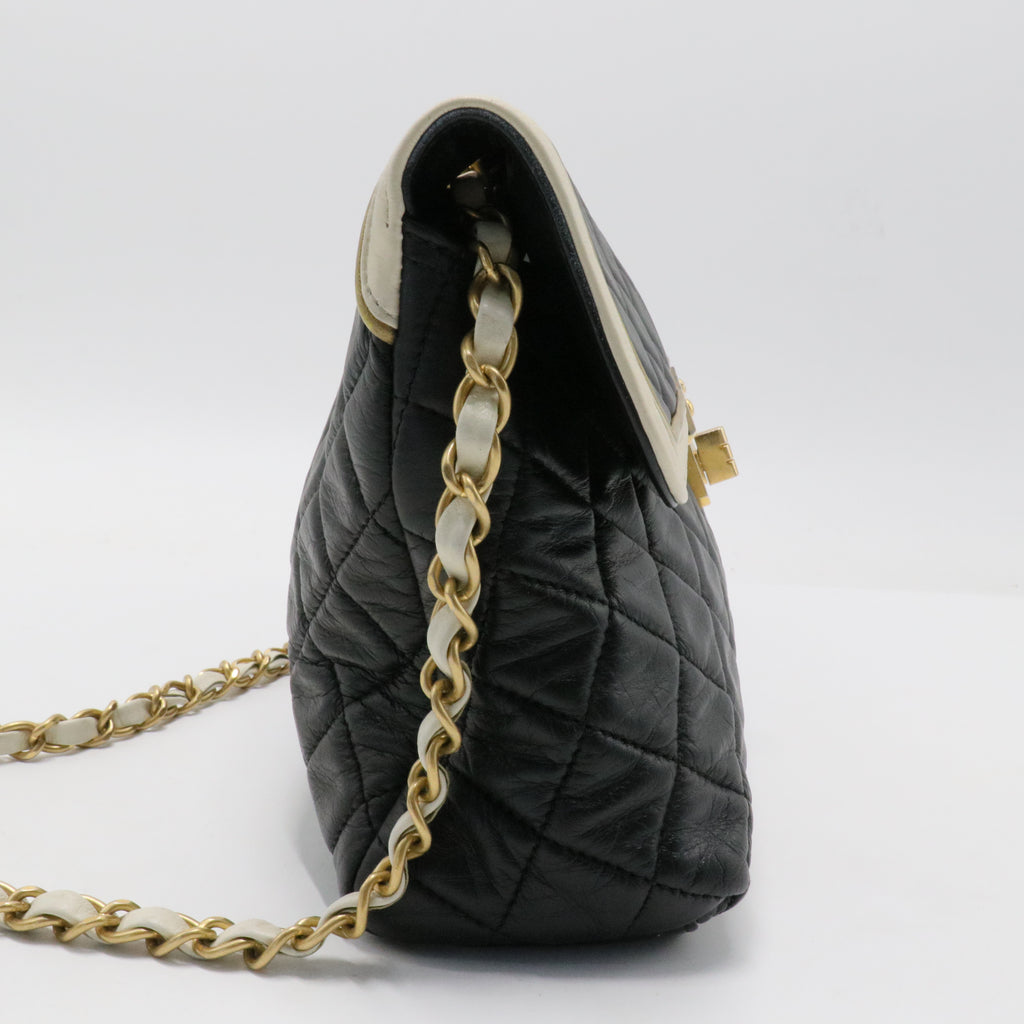 Lambskin Quilted Mademoiselle East West Flap