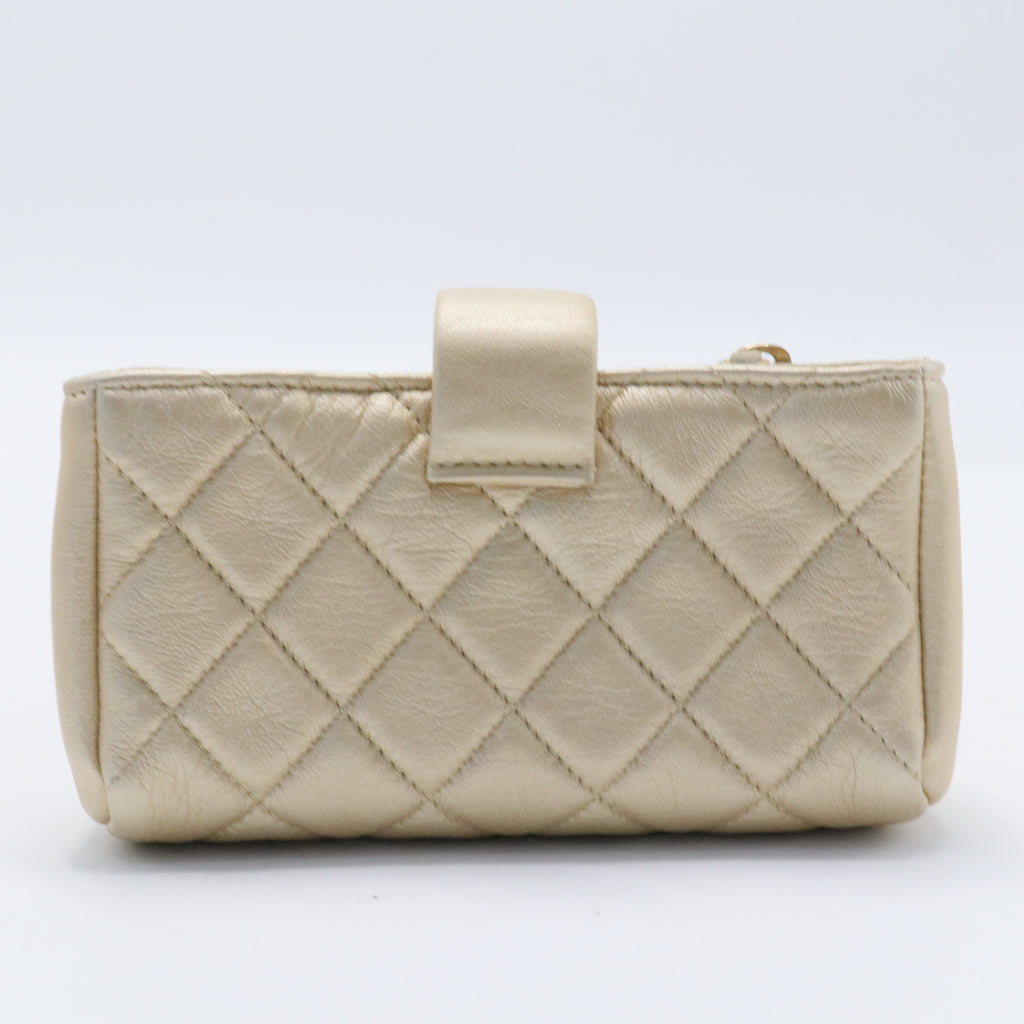 Gold Interlocking CC Logo French Purse