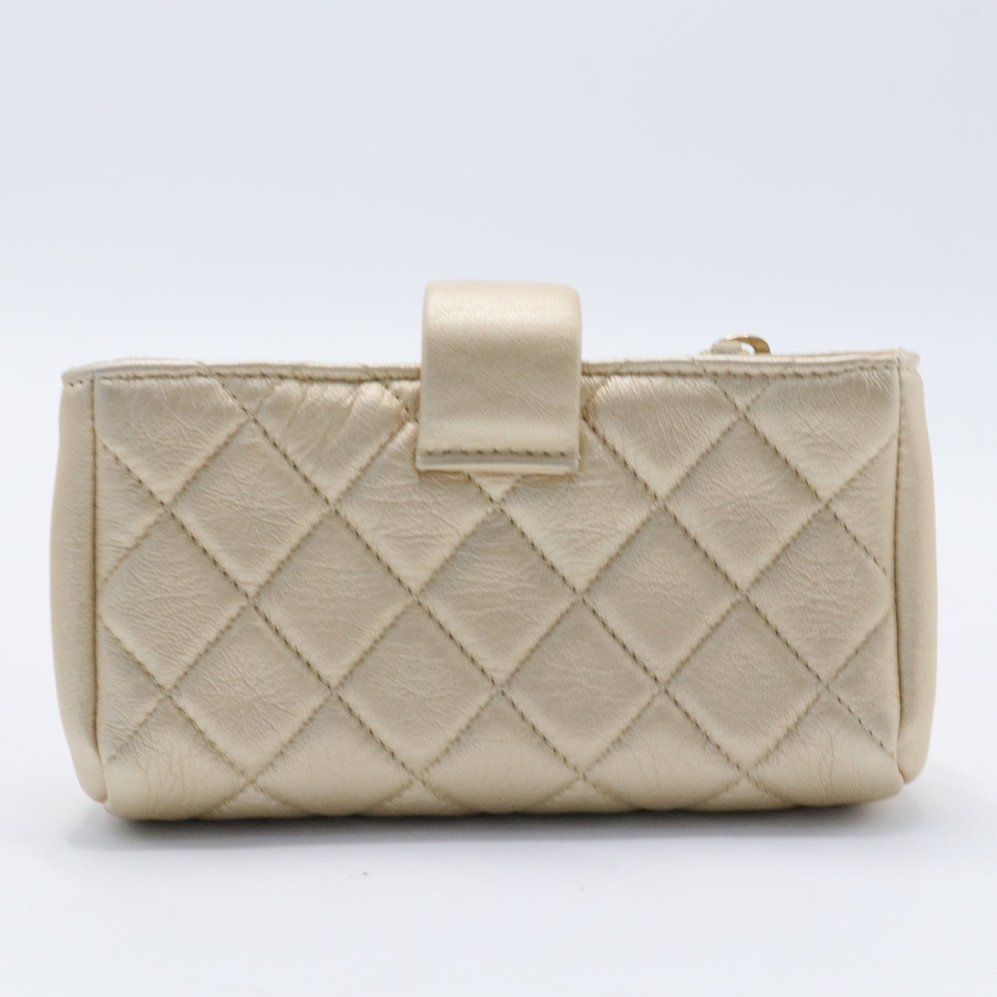 Gold Interlocking CC Logo French Purse