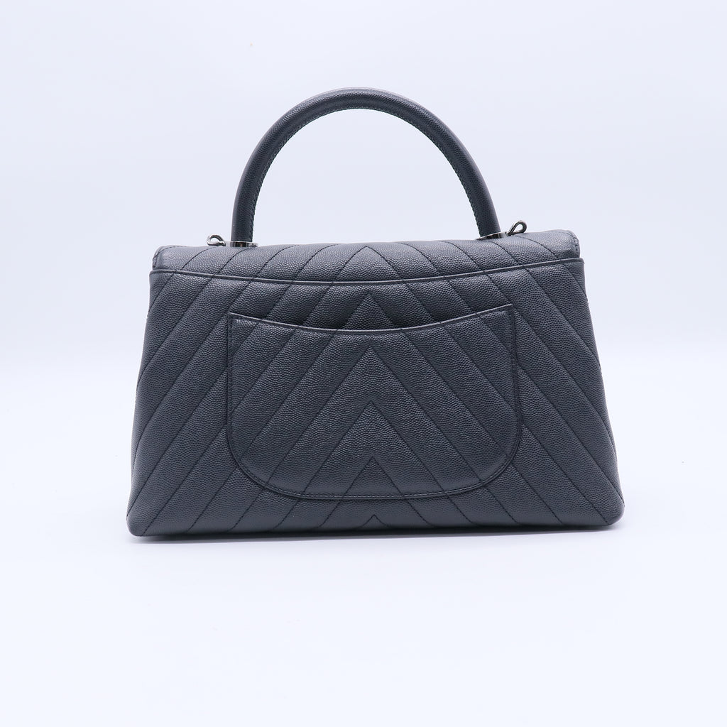 Small Chevron Coco Handle Bag B21459