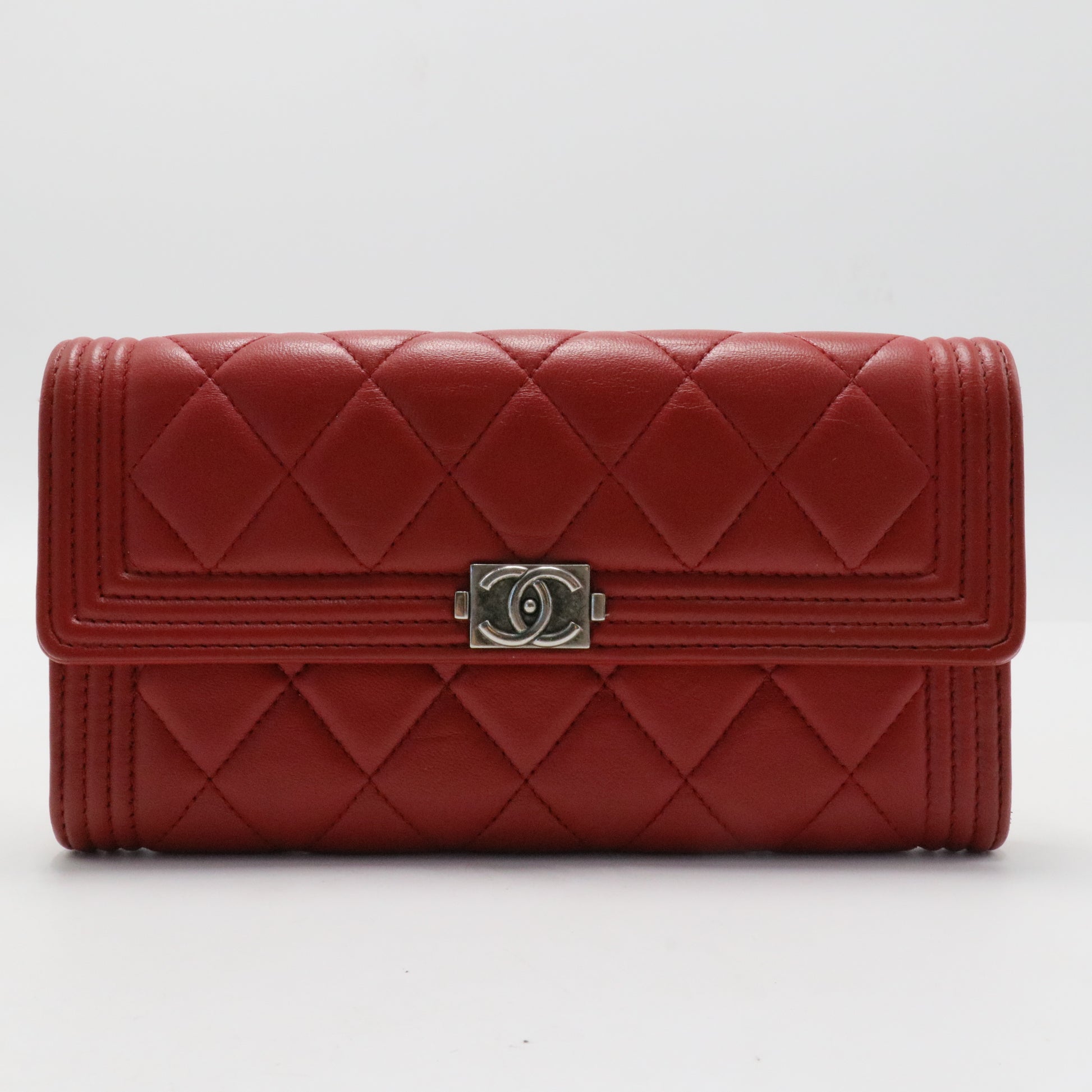 Boy Flap Wallet Quilted Caviar Long