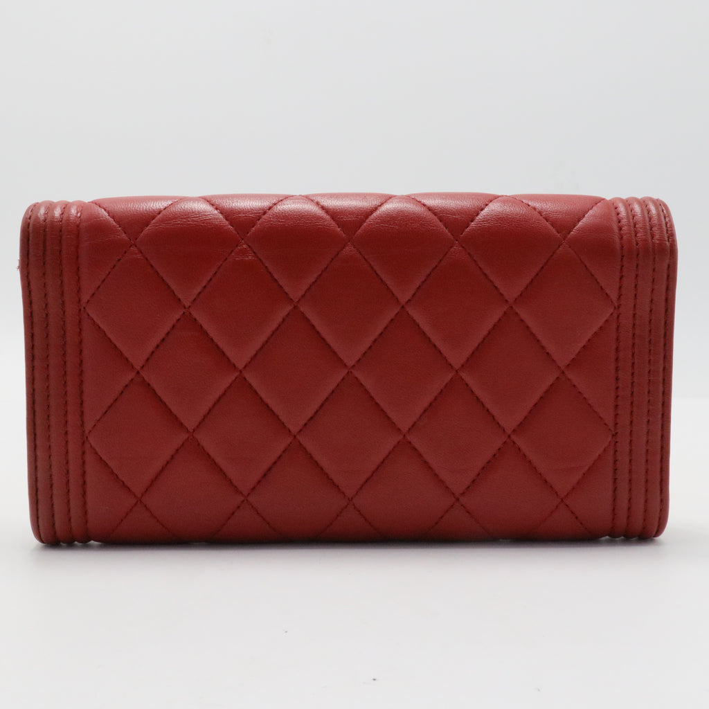 Boy Flap Wallet Quilted Caviar Long
