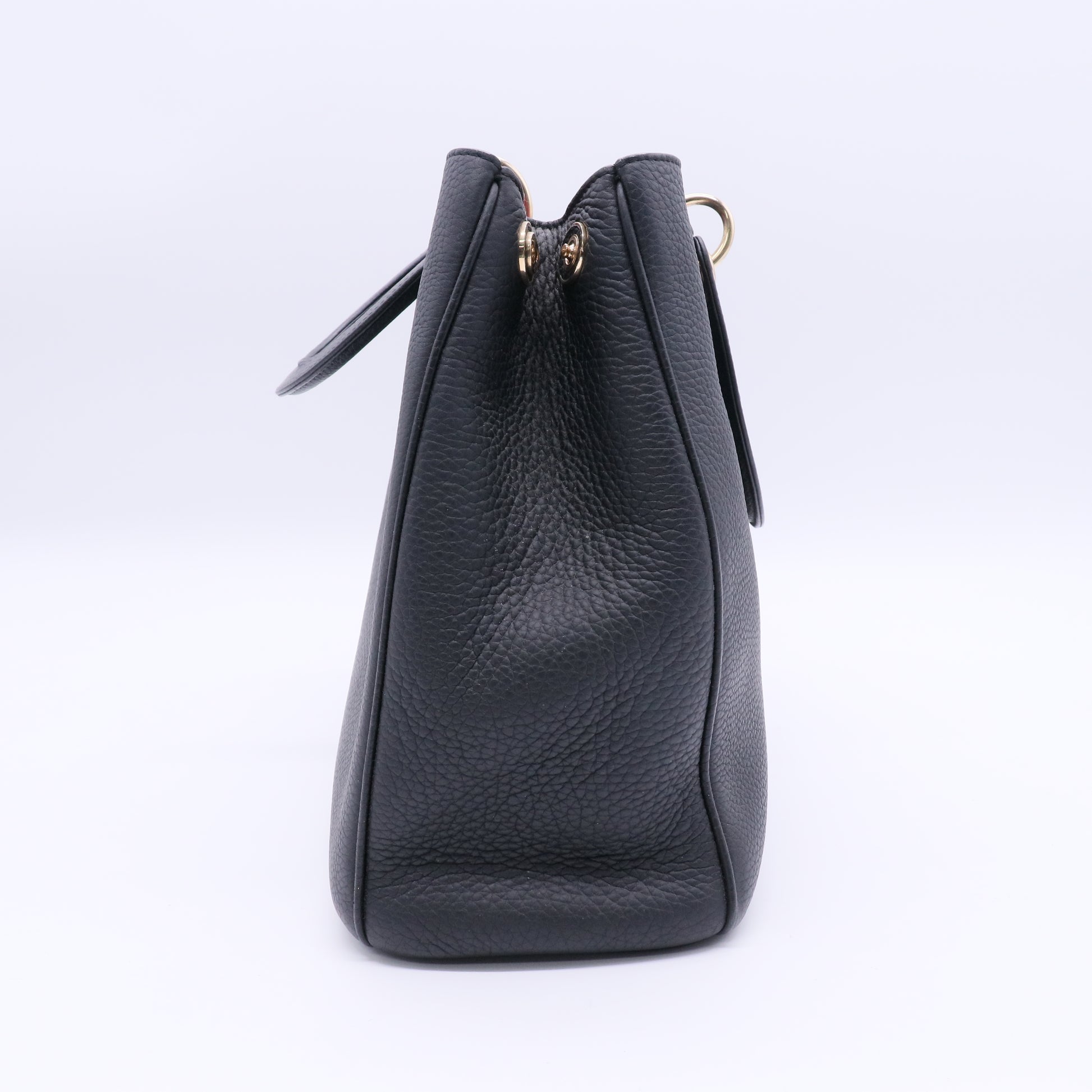 Black Pebbled Leather Large Diorissimo Tote Bag Twins