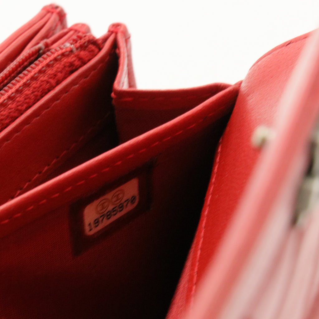 Boy Flap Wallet Quilted Caviar Long