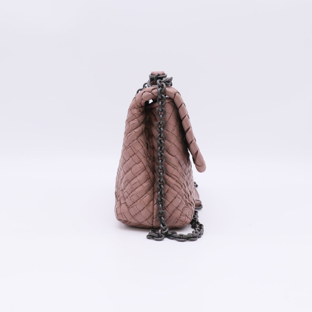 Bottega Veneta Intrecciato Stitched Small Olimpia Shoulder Bag B23471