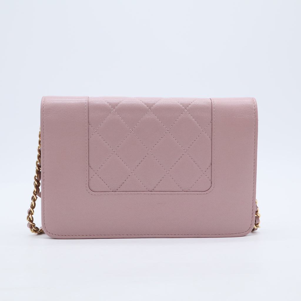 Mademoiselle Vintage Wallet on Chain Quilted Sheepskin