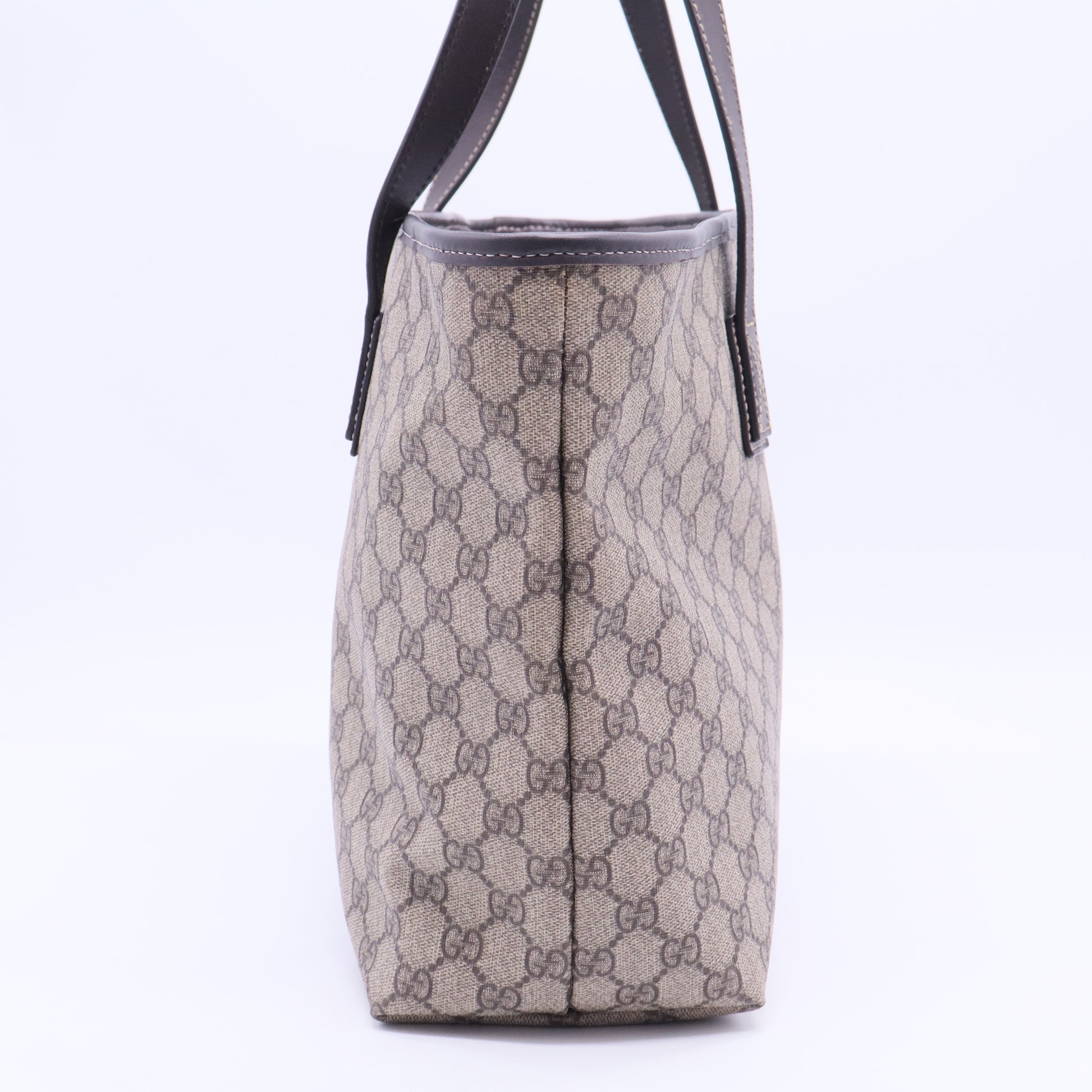 Supreme Monogram Medium Zippered Shopping Tote Dark Brown B12349