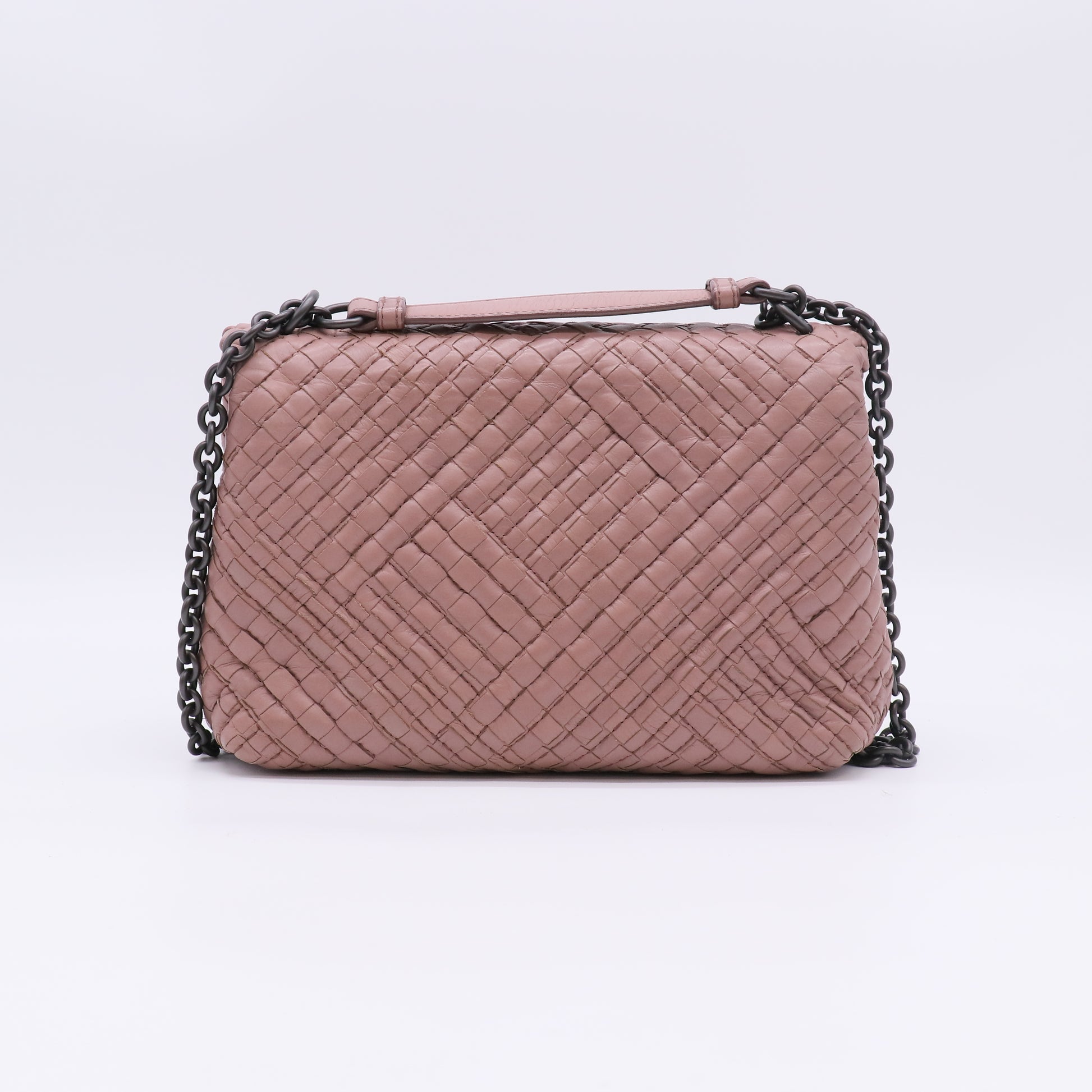 Bottega Veneta Intrecciato Stitched Small Olimpia Shoulder Bag B23471