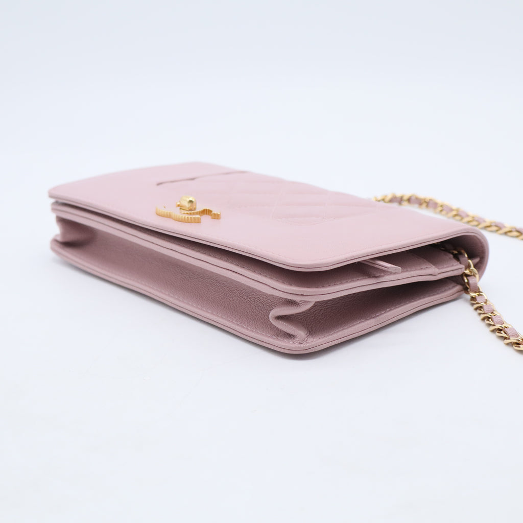 Mademoiselle Vintage Wallet on Chain Quilted Sheepskin
