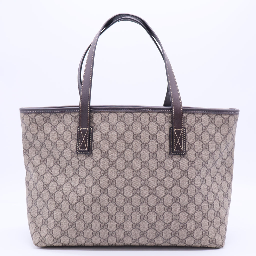 Supreme Monogram Medium Zippered Shopping Tote Dark Brown B12349