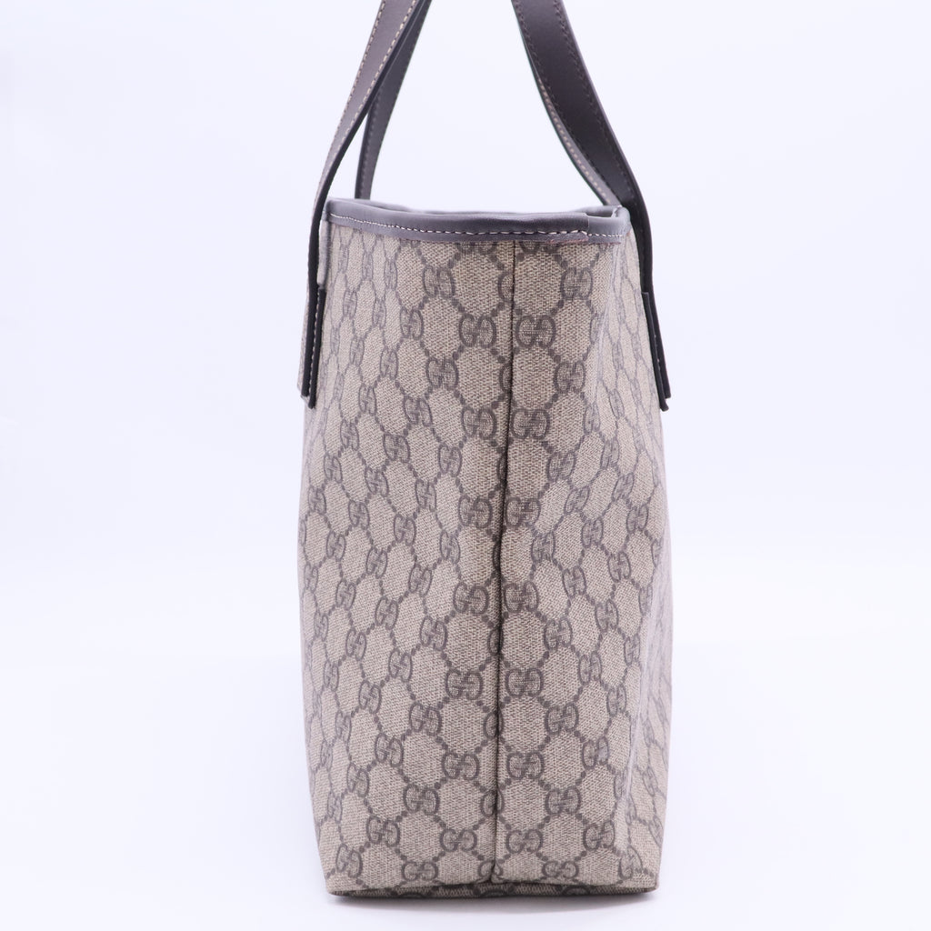 Supreme Monogram Medium Zippered Shopping Tote Dark Brown B12349