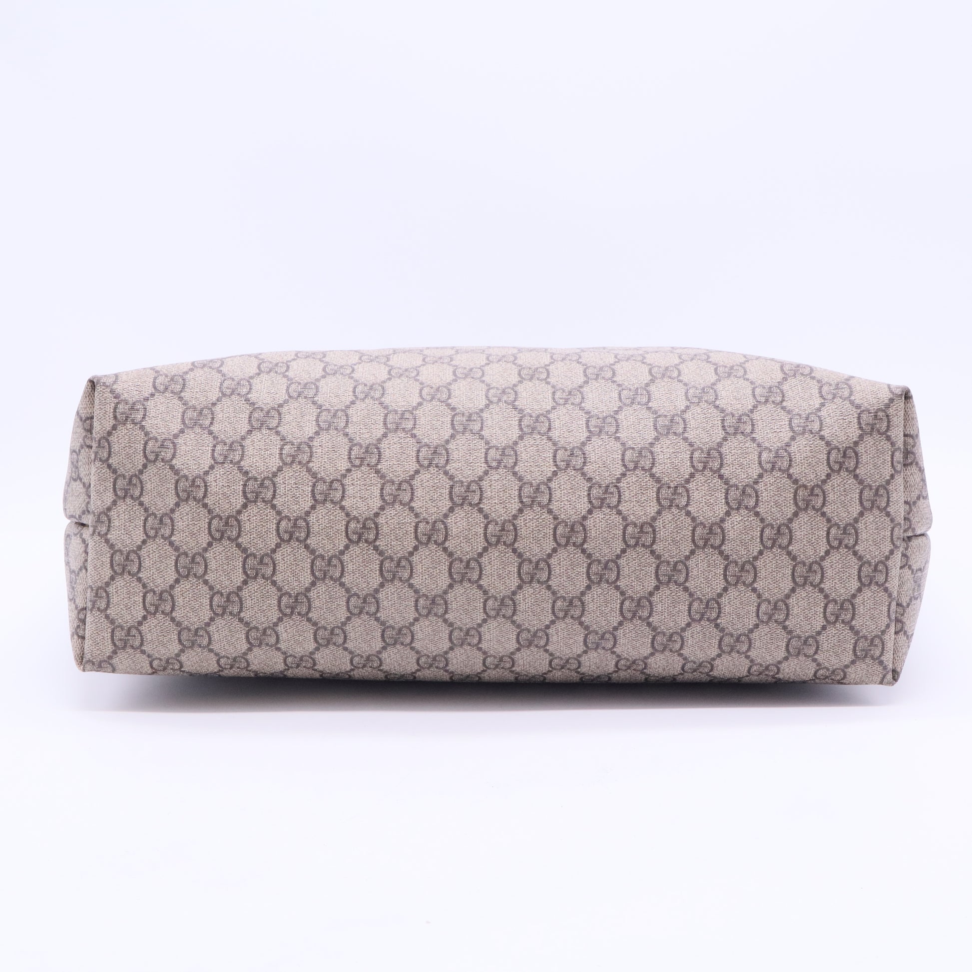 Supreme Monogram Medium Zippered Shopping Tote Dark Brown B12349