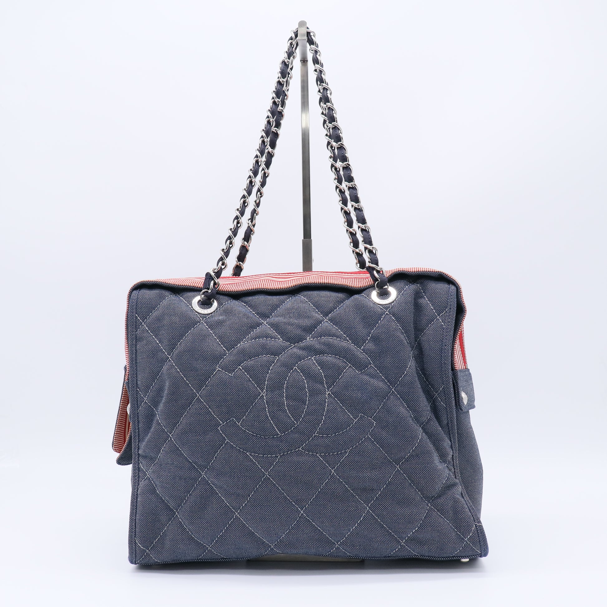 Chanel Blue Denim Tote B22477