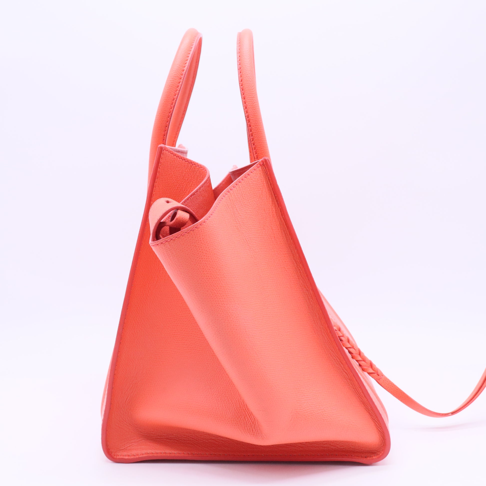 Grained Calfskin Medium Phantom Luggage Coral