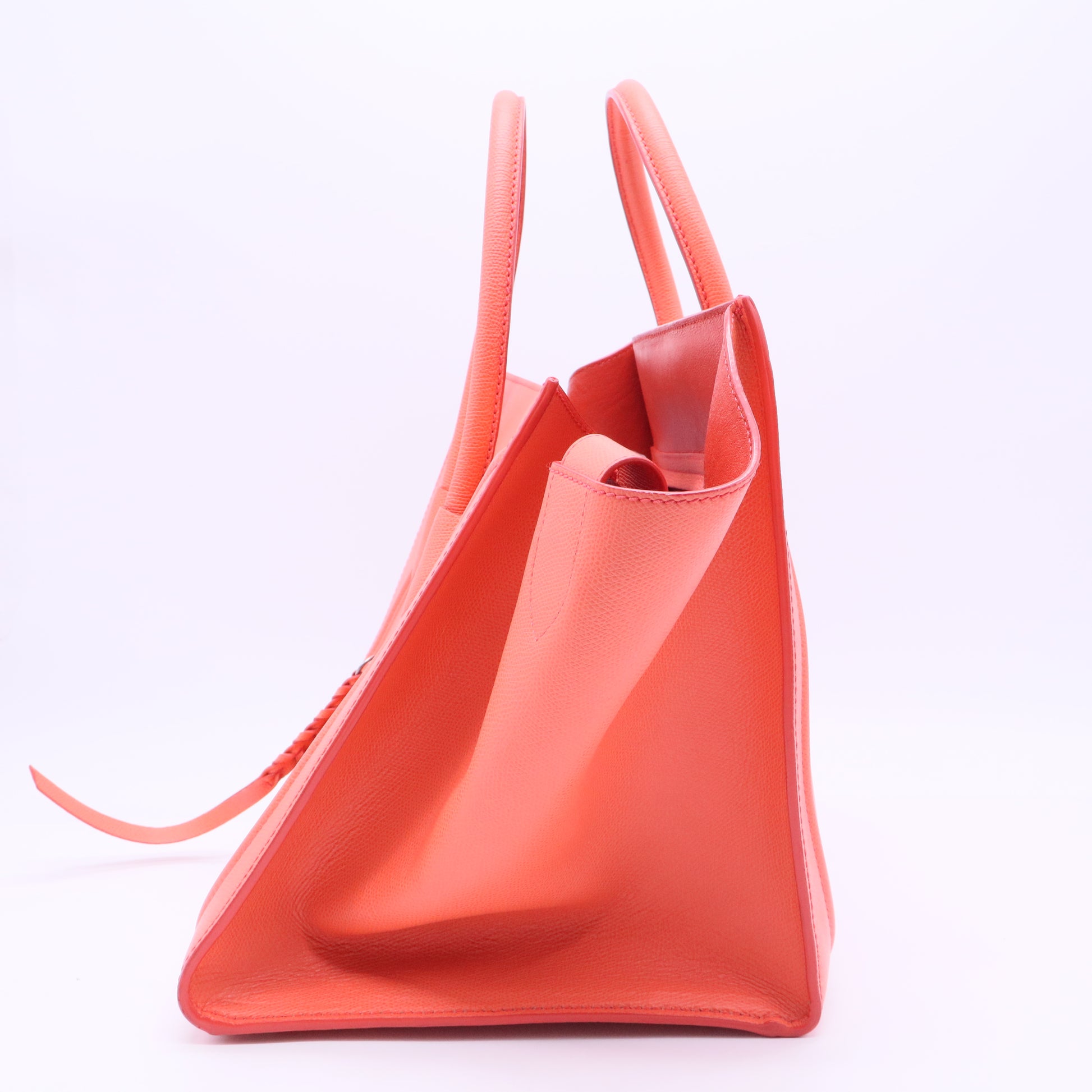 Grained Calfskin Medium Phantom Luggage Coral
