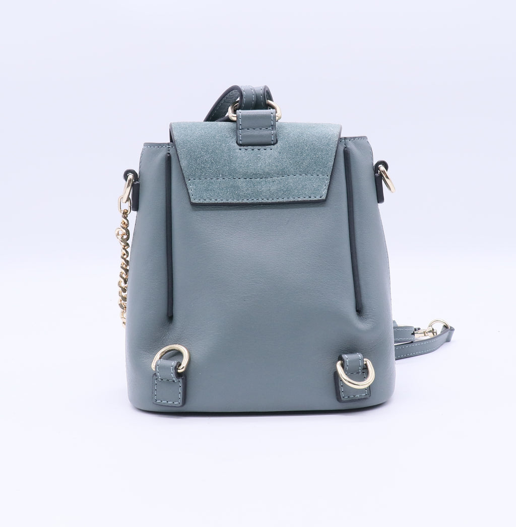 Chloe Suede Calfskin Mini Faye Backpack Cloudy Blue B20986