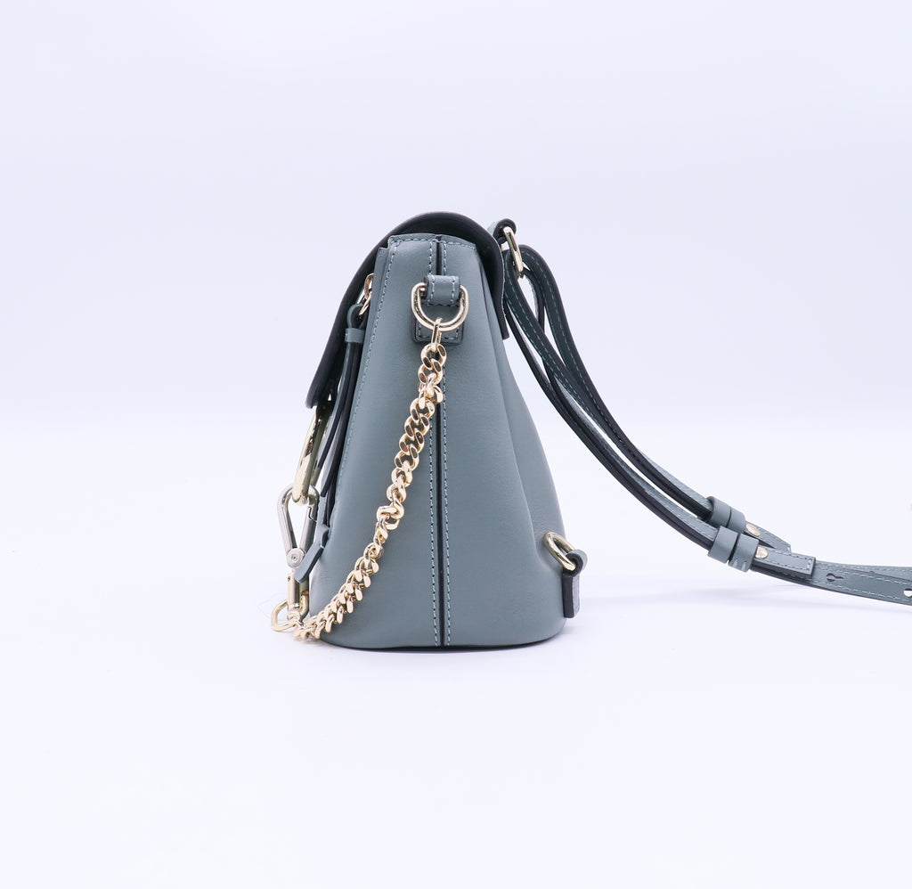 Chloe Suede Calfskin Mini Faye Backpack Cloudy Blue B20986