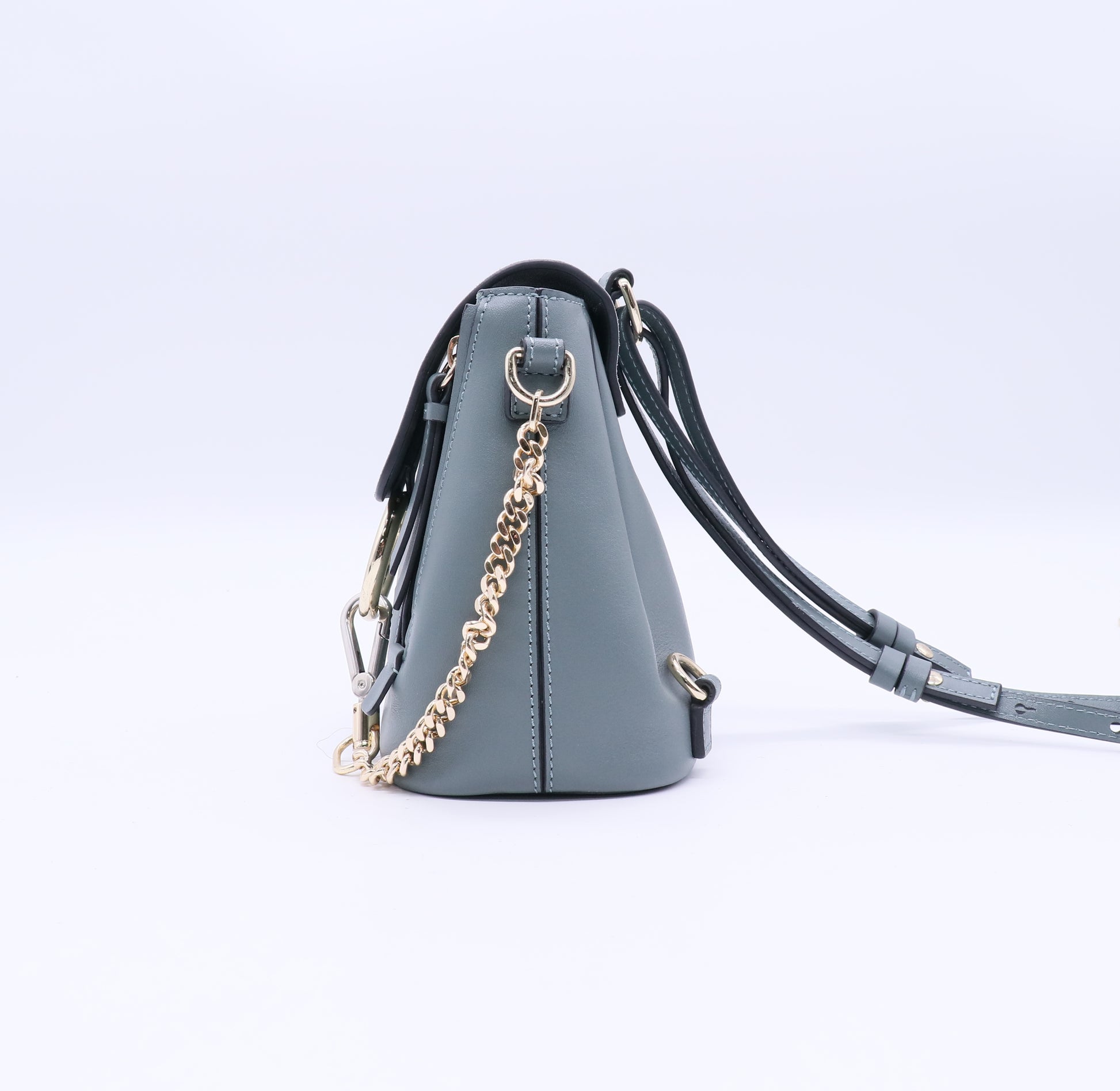 Chloe Suede Calfskin Mini Faye Backpack Cloudy Blue B20986