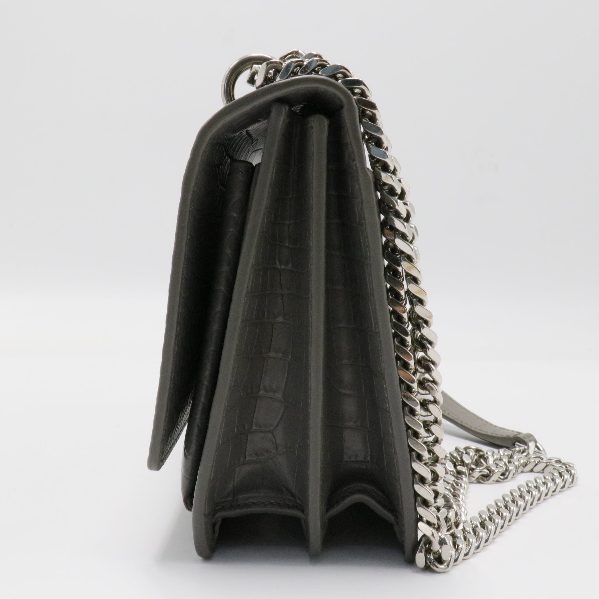 Crocodile Embossed Medium Monogram Sunset Bag